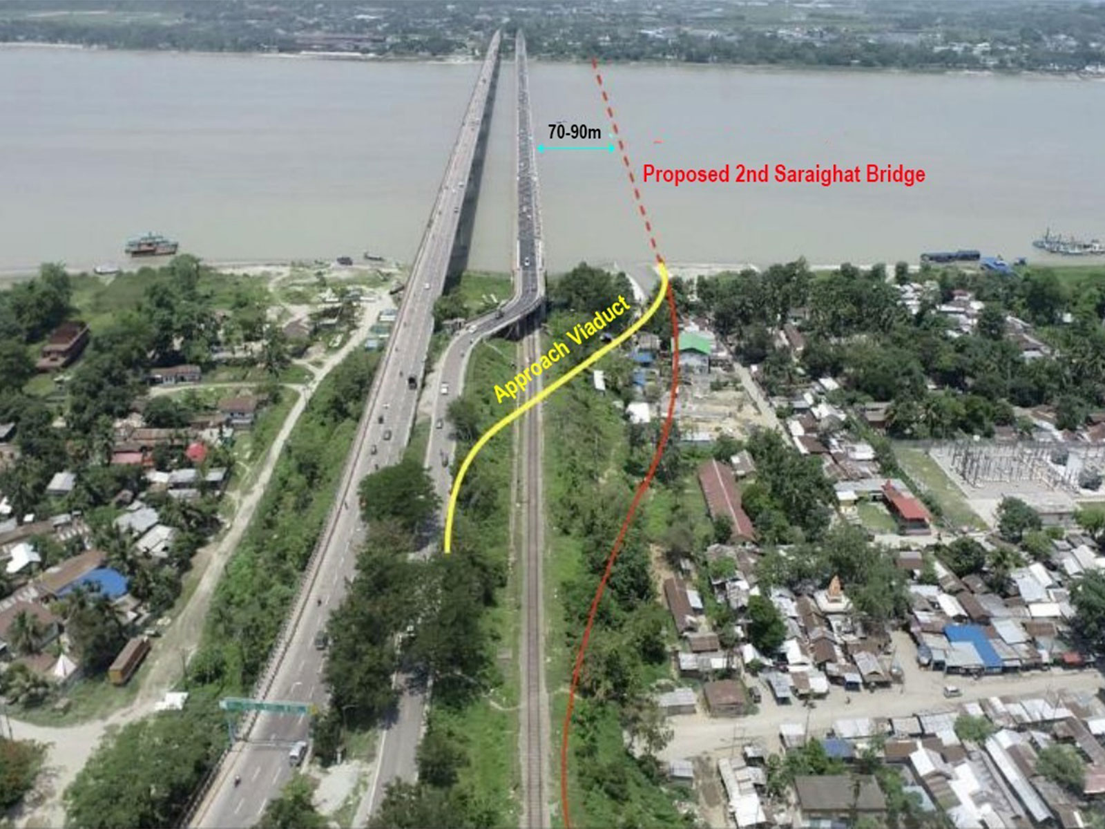 Second Saraighat Rail cum Road Bridge (Photo/ANI)