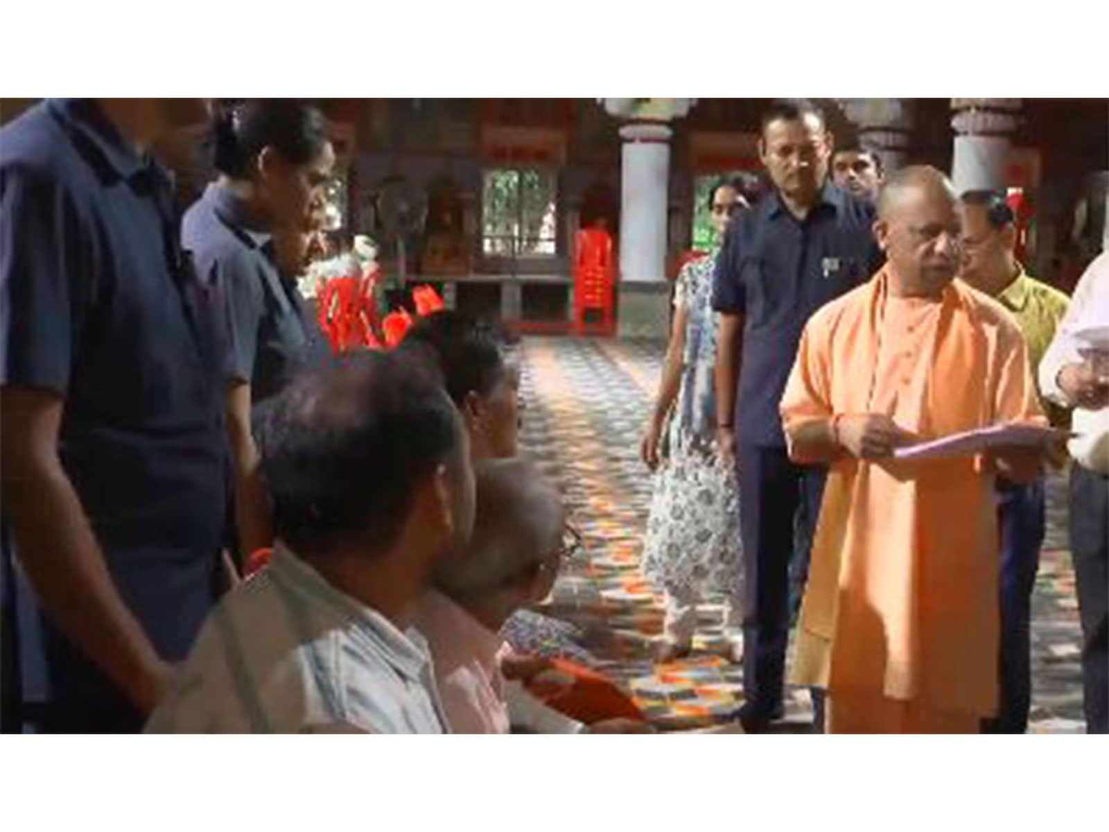 Uttar Pradesh Chief Minister Yogi Adityanath in Gorakhpur (Photo/ANI)