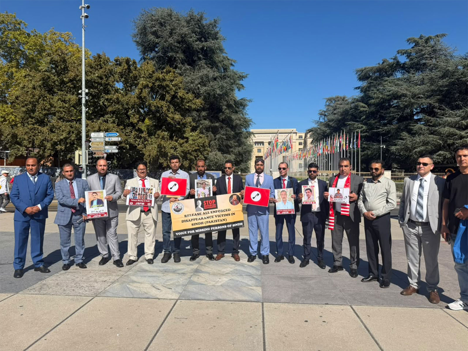 Sindh freedom group demands UN-supervised referendum on self-determination at Geneva demonstration (Photo/Jeay Sindh Freedom Movement)