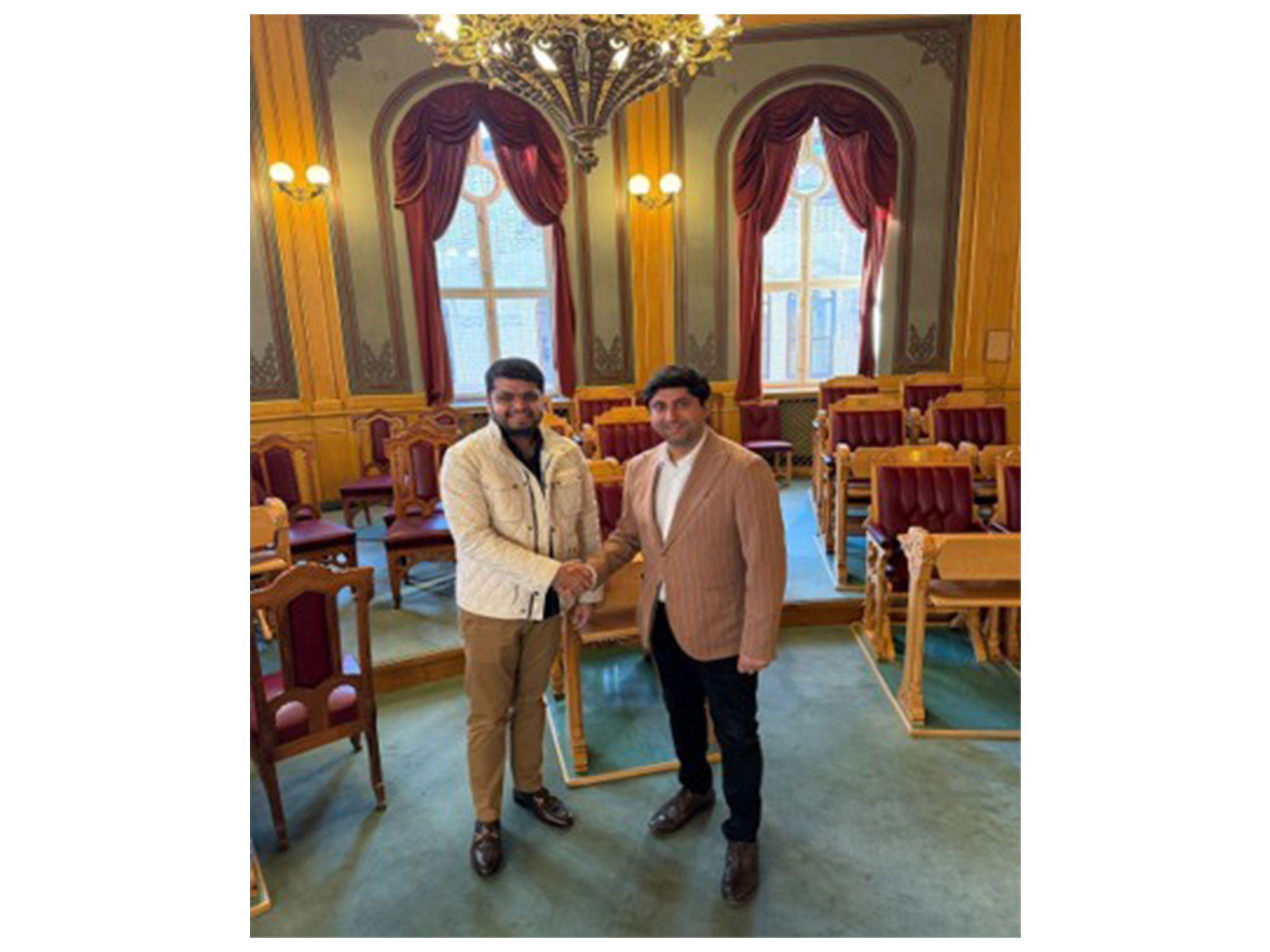 Chairman of Paralympic Sports Development (PCI) Shubham Chaudhary Visits Norwegian Parliament, Meets MP Himanshu Gulati