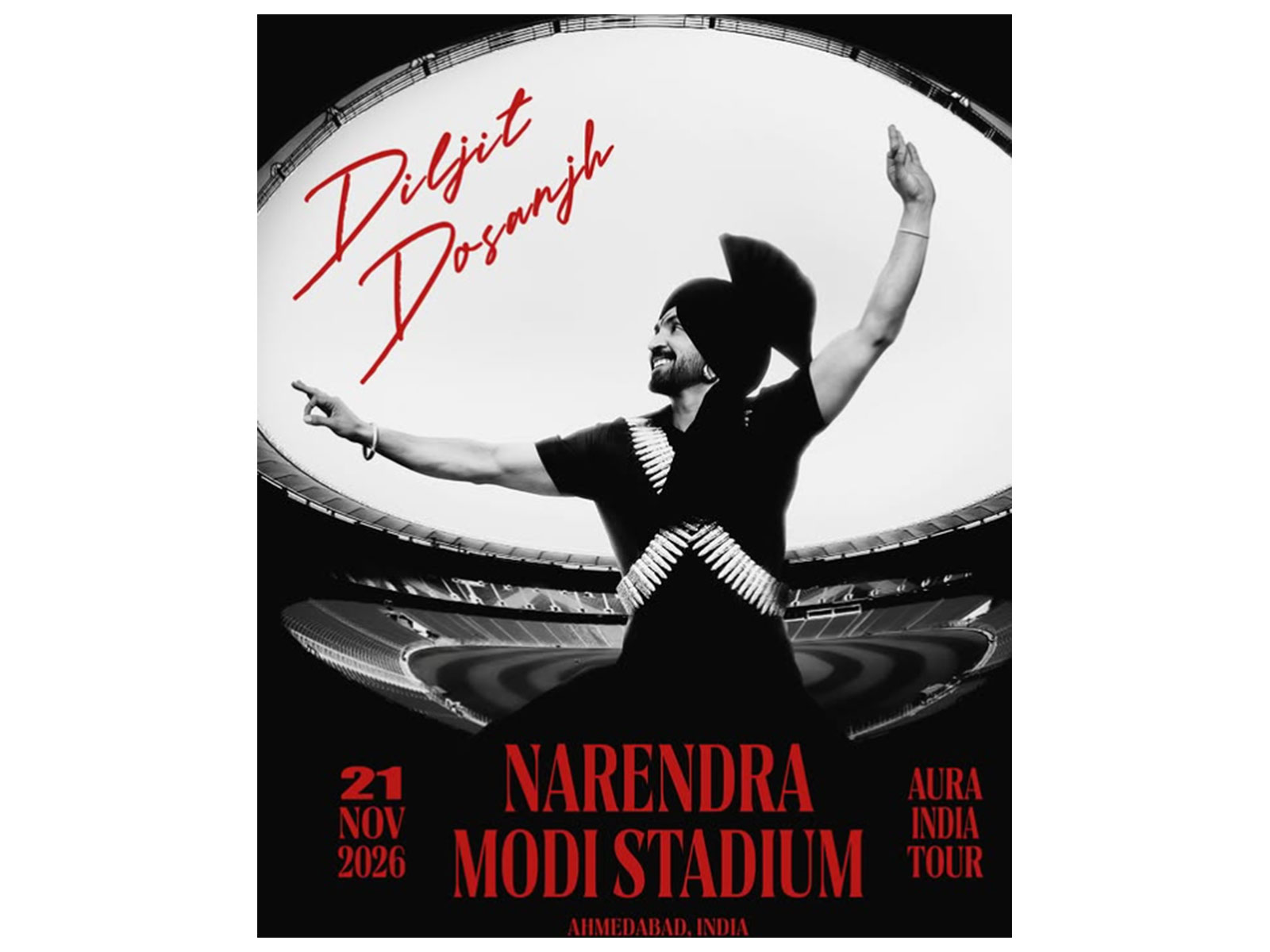Poster of Diljit Dosanjh's show (Image source: Diljit's Instagram)