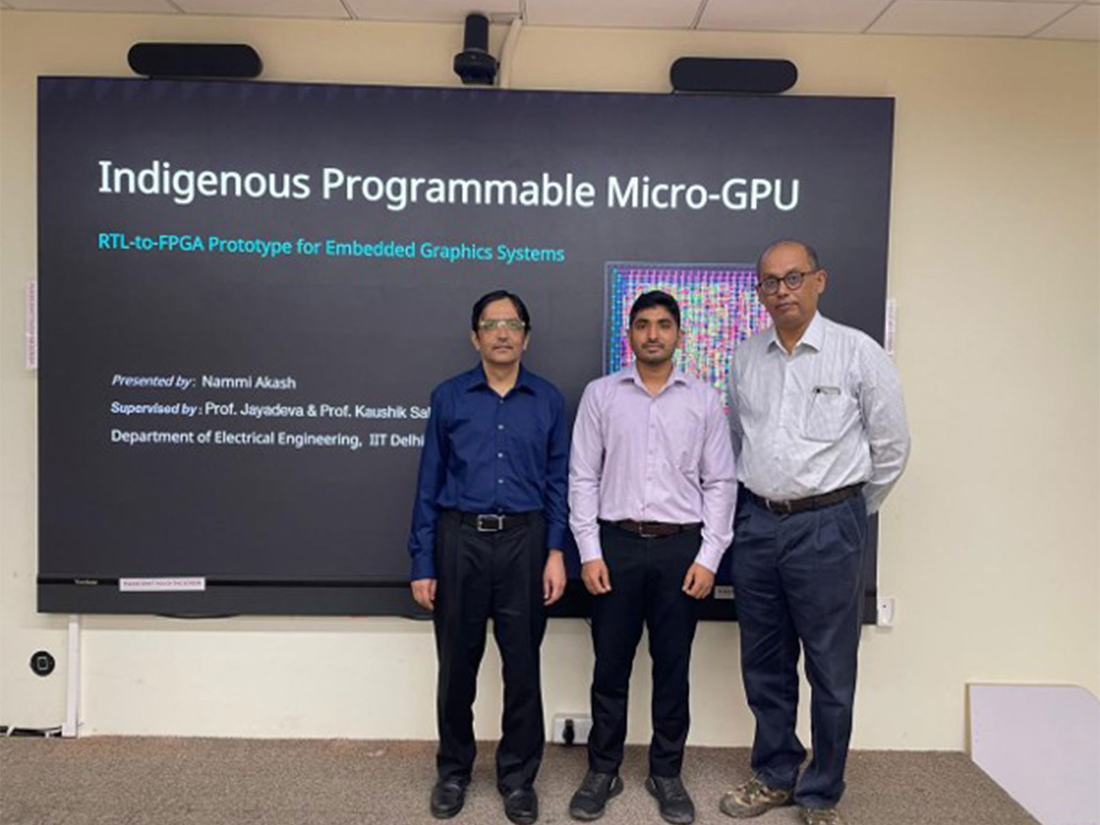 IIT Delhi researchers Jayadeva, M.Tech student Nammi Akash, Kaushik Saha (Photo/IIT Delhi)