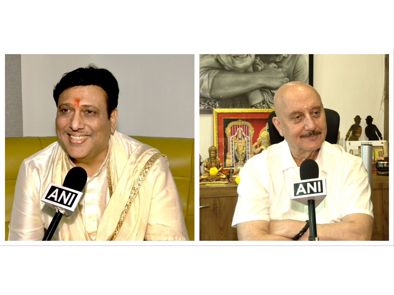 Govinda and Anupam Kher (Image source: ANI)