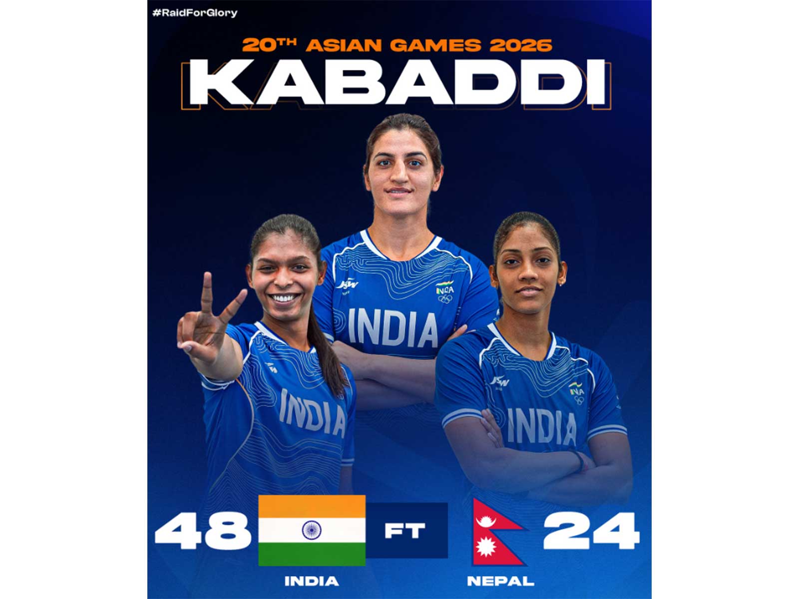 India beat Nepal to reach women's kabaddi final in Asian Games 2026. (Photo: X/@ProKabaddi)