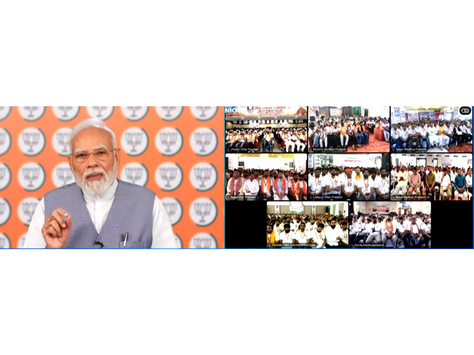 PM Modi interacts with Seva Sankalp Yatris (Photo/ANI)