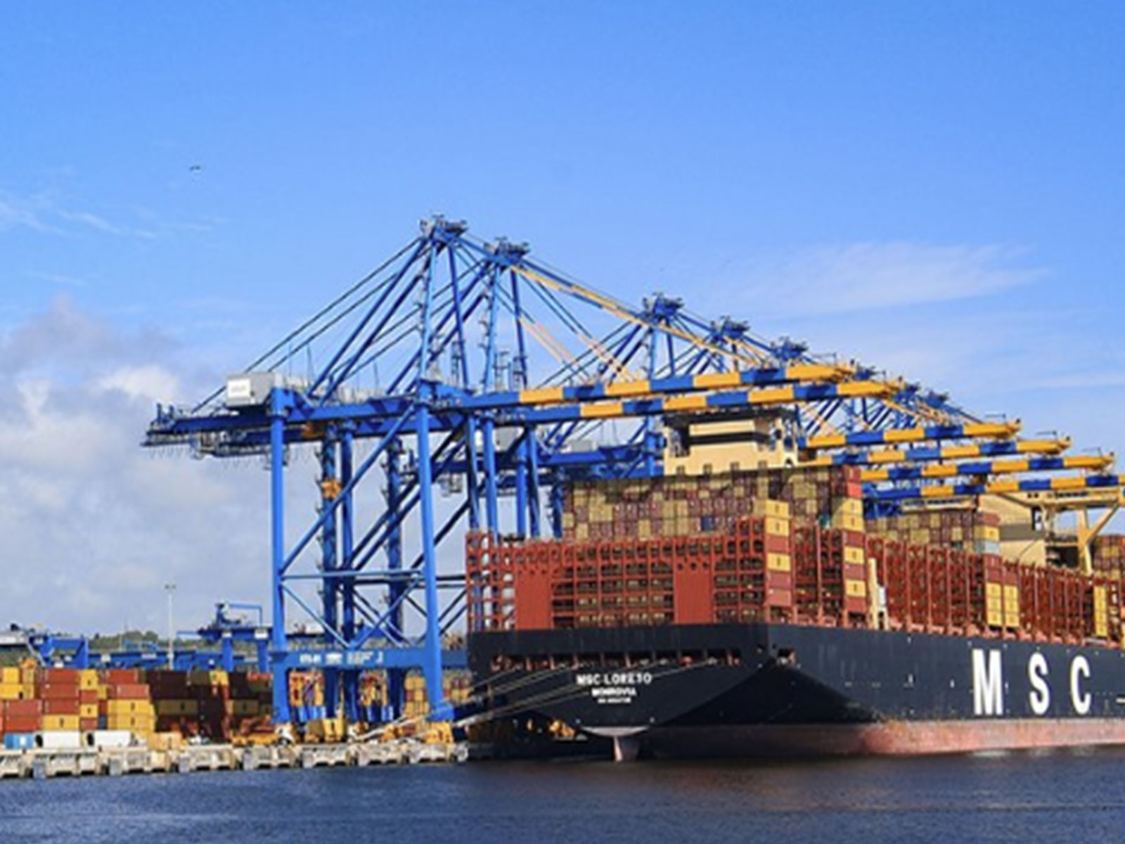 MSC Loreto at Vizhinjam port (Photo/X_@Adaniports)