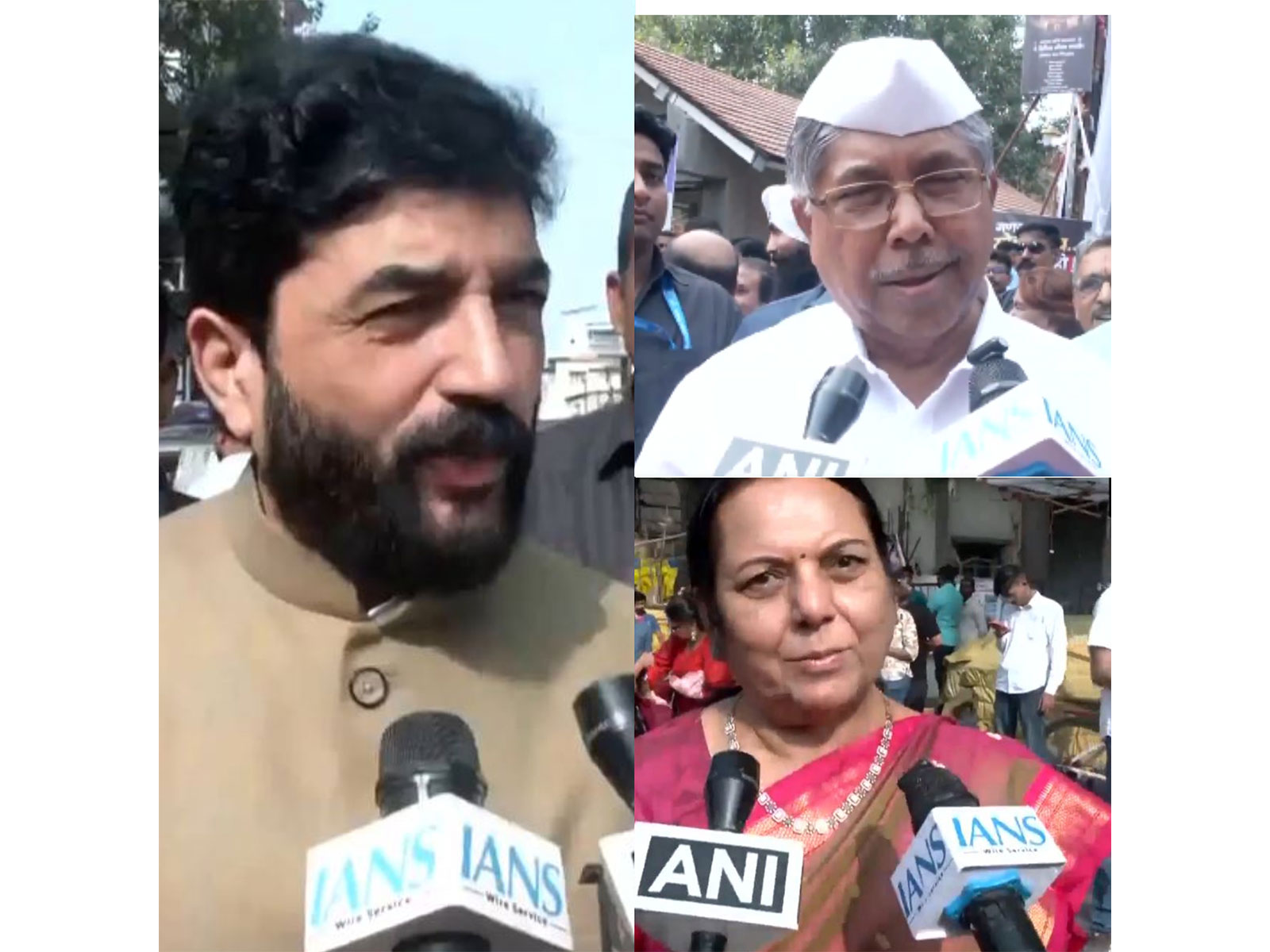 MoS Murlidhar Mohol, Maharashtra Minister Chandrakant Patil and Shiv Sena MLC Dr Neelam Gorhe (Photo/ANI)