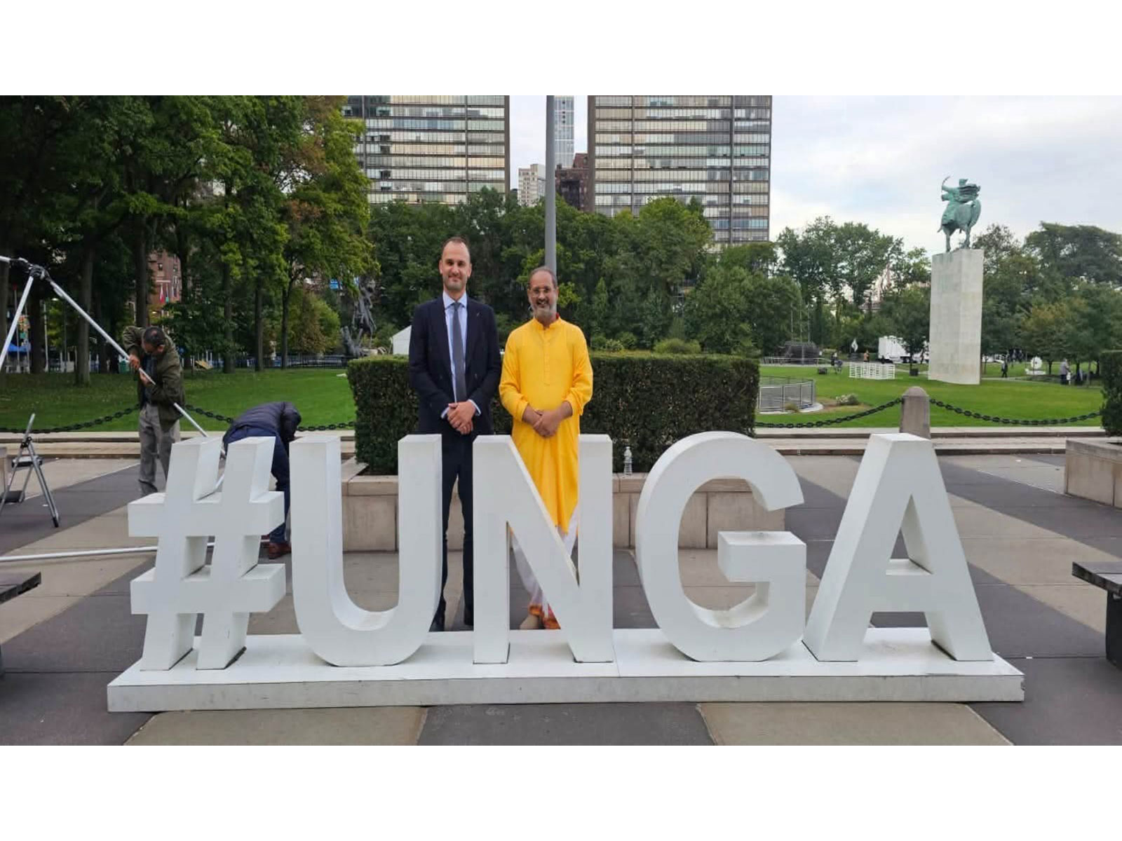 Global Interfaith leader Dr Chinmay Panda at UNGA (Photo/Courtesy Dr Chinmay Panda)