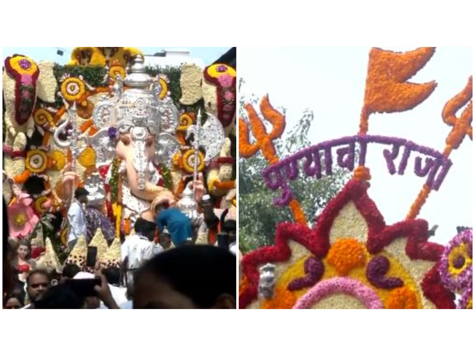 City's five most revered Ganpati idols begin grand immersion procession from Mandai (Photos/ANI)