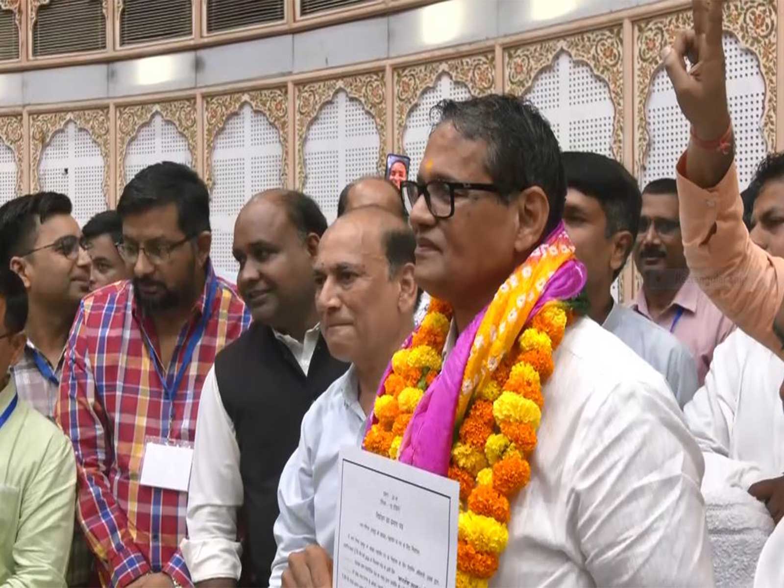 Newly elected Jaipur Municipal Corporation Mayor Sunil Kothari (Photo/ANI)