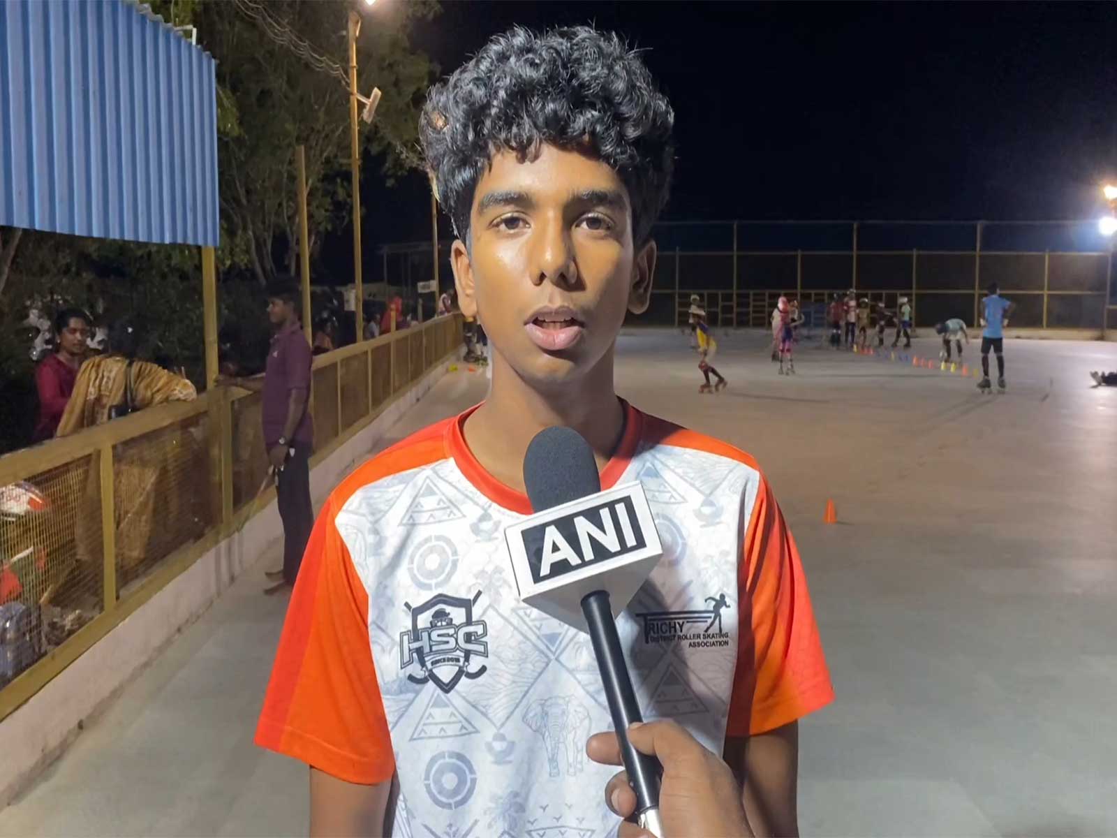 Trichy roller hockey player Naseer Shabiyulla. (Photo: ANI)