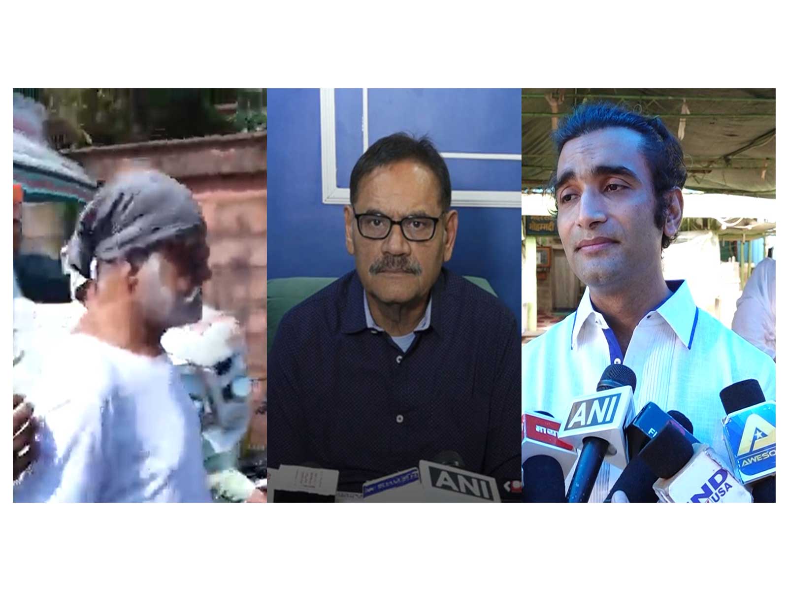 Sanjay Mishra, late actor Mushtaq Khan, Mushtaq Khan’s son Mohsin Khan (Photo/ANI)