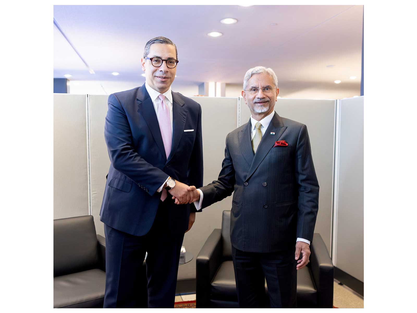 EAM S Jaishankar and Cyprus Foreign Minister Constantinos Kombos (Photo/@DrSJaishankar)
