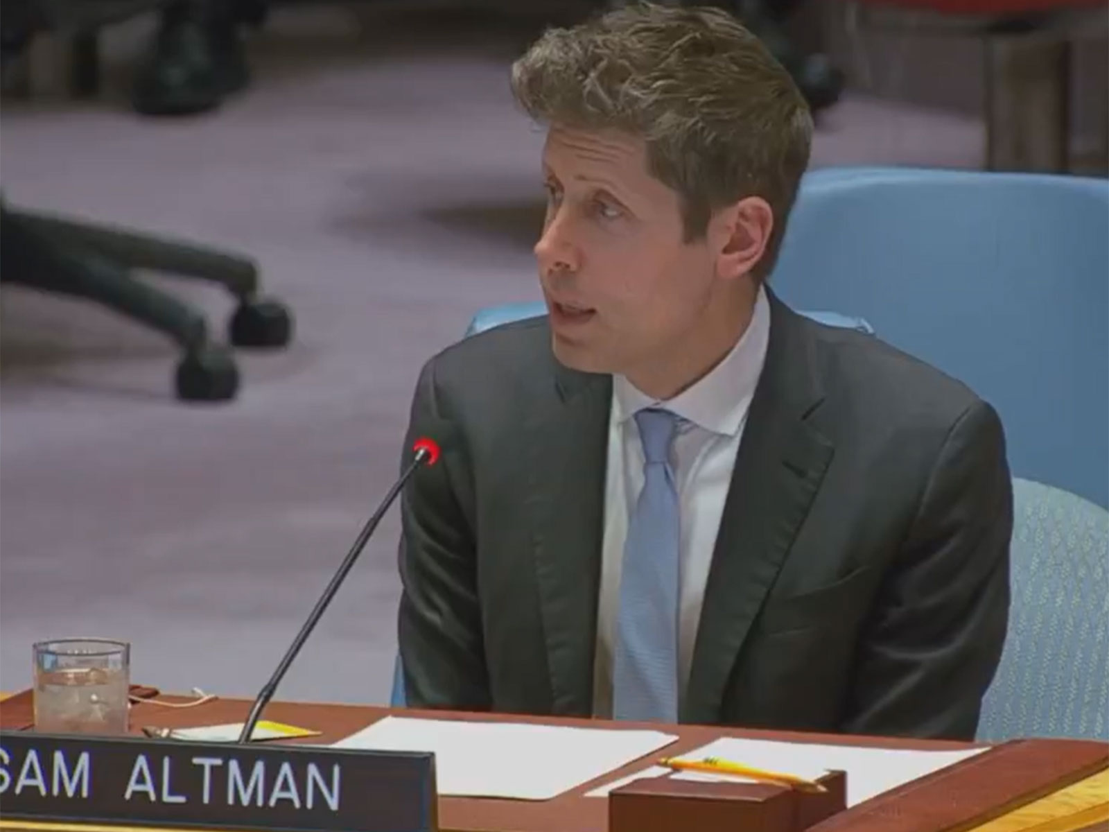 Sam Altman at the UN General Assembly (Photo/UNWebTV)