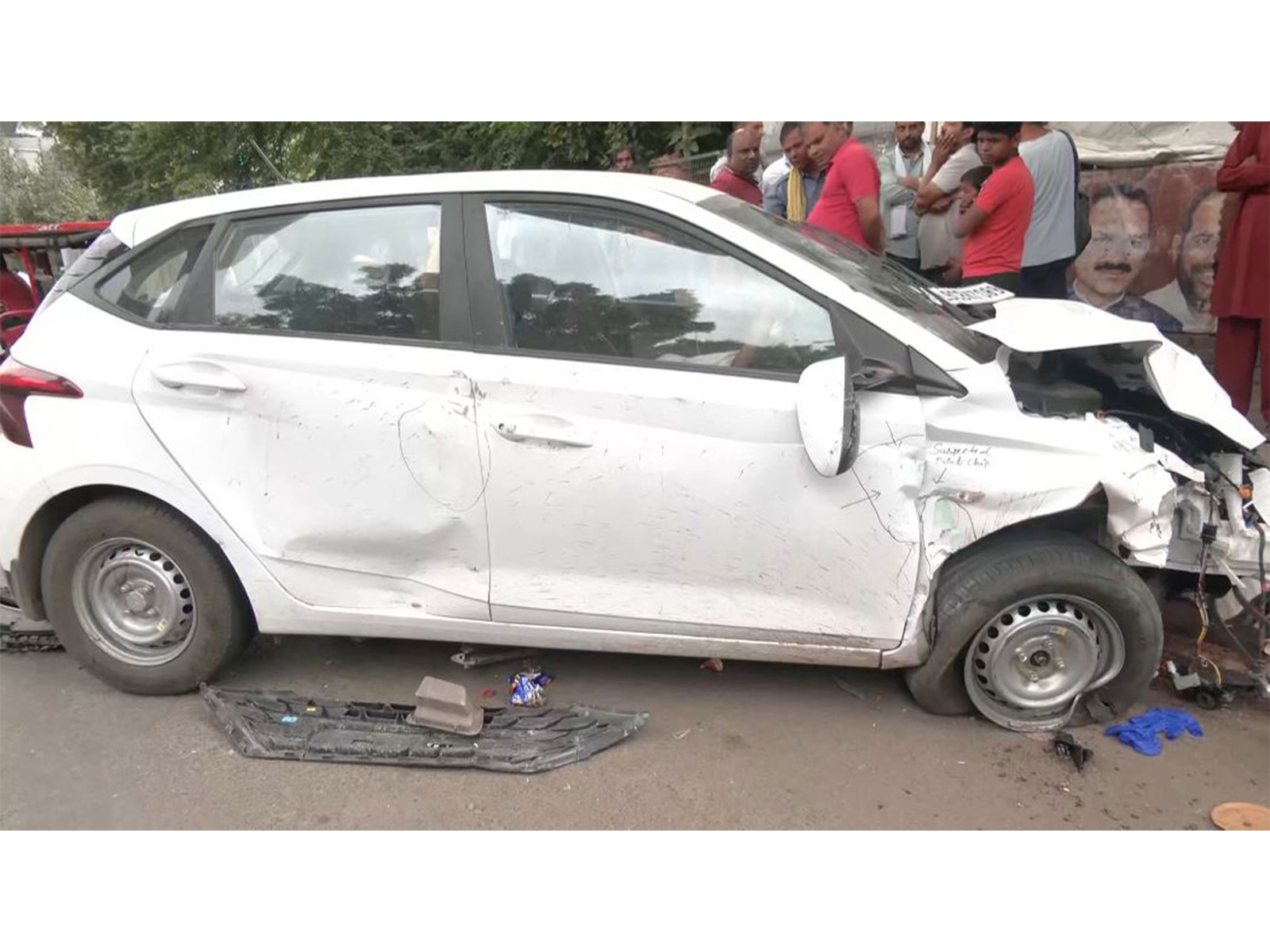 white-coloured i20 car (Photo/ANI)