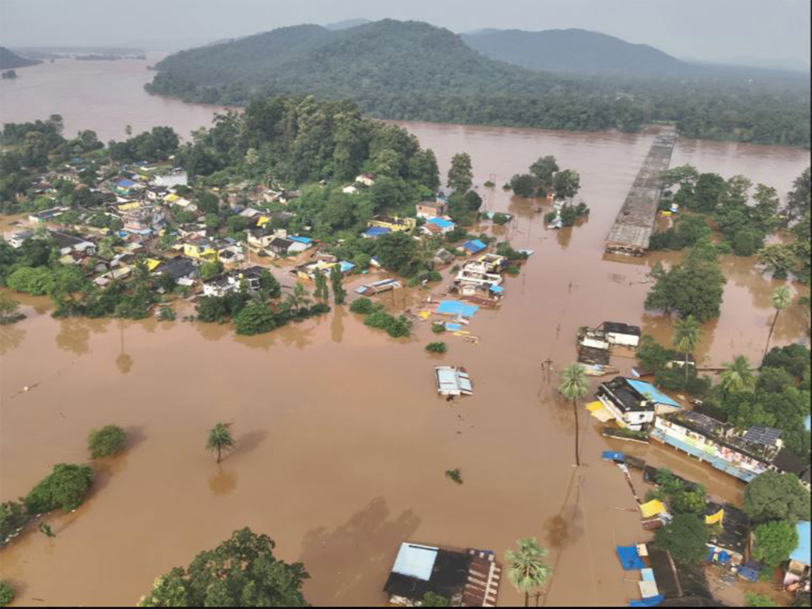 The flooded area in Gadchiroli (Photo/DIO Gadchiroli)