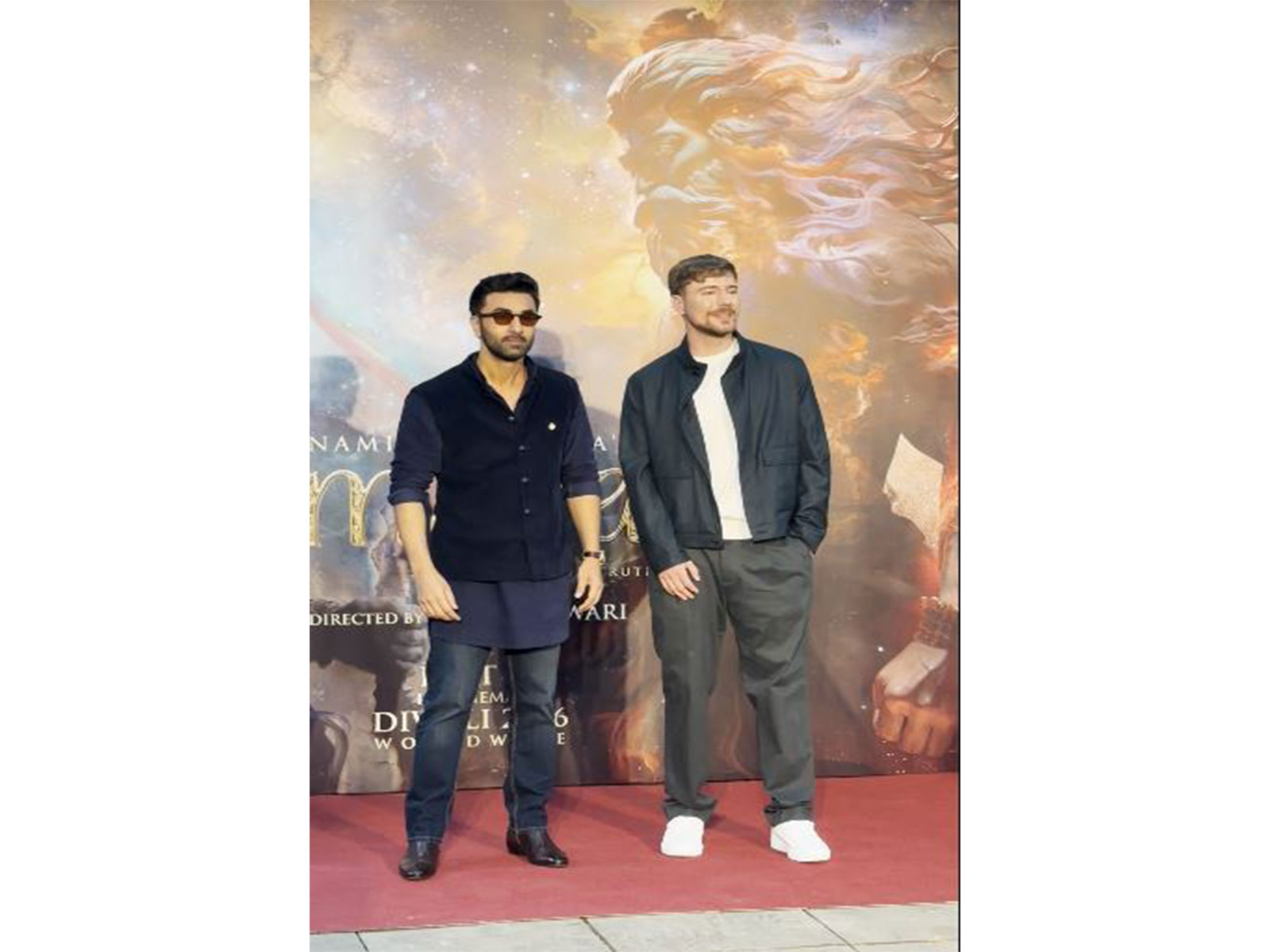 Actor Ranbir Kapoor and YouTuber MrBeast (Photo/ANI)