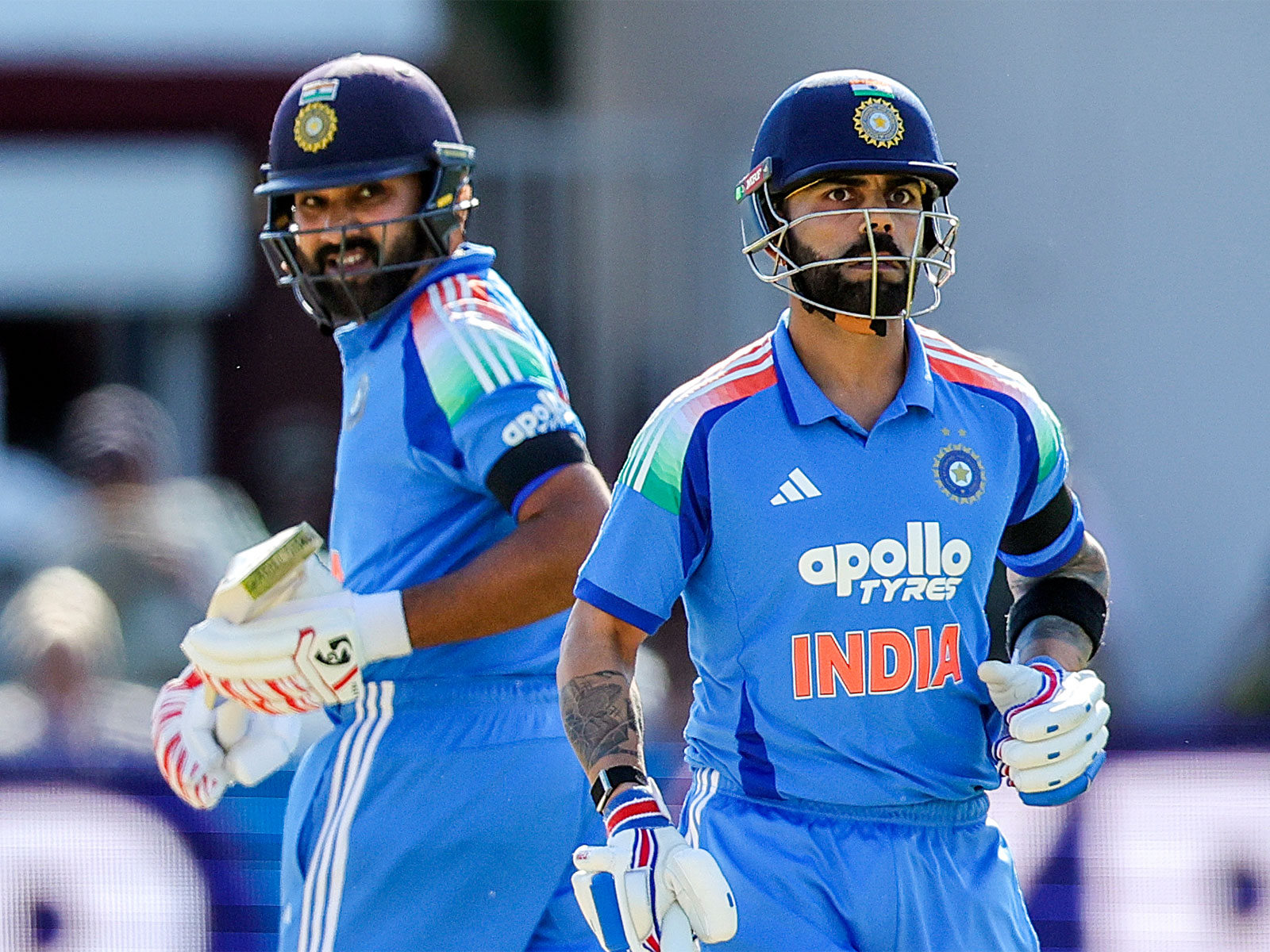 Rohit Sharma (L) and Virat Kohli. (Photo: ANI)