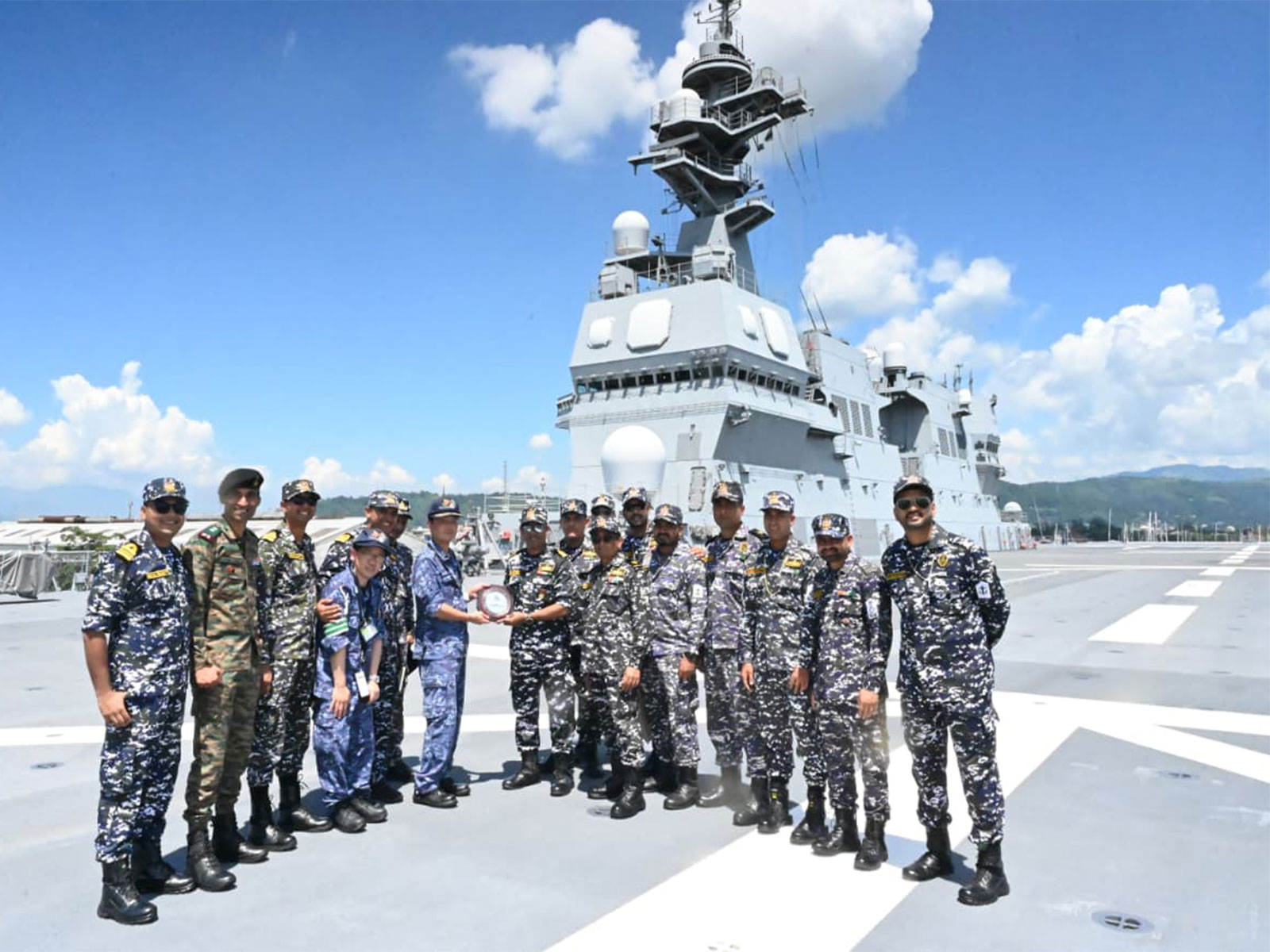 Indian naval ships Sahyadri and Kulish conclude participation in ADMM-Plus maritime security joint cooperation activity (Photo/X/@indiannavy)