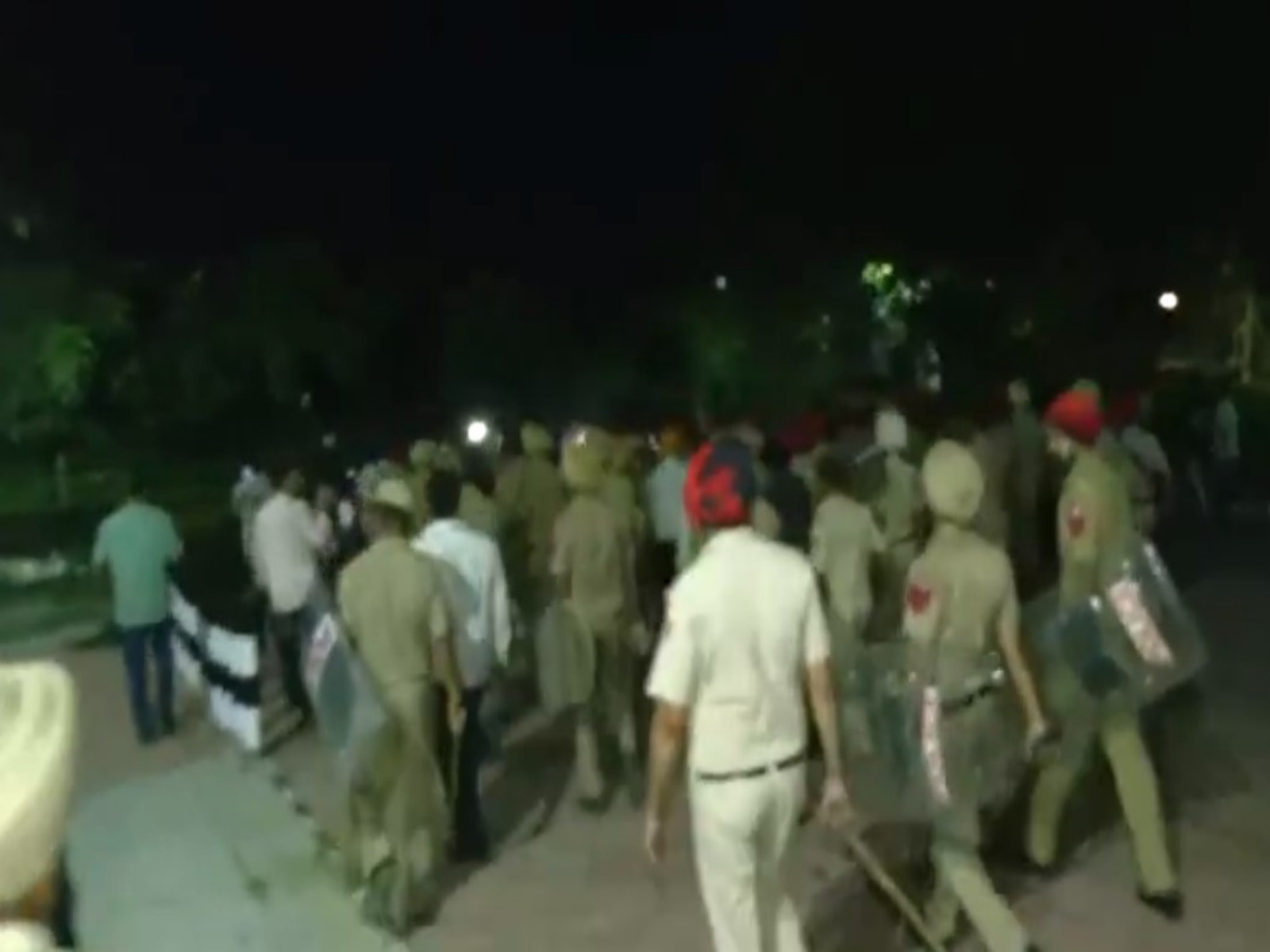 LPU protest by students turned violent (Photo/ANI)