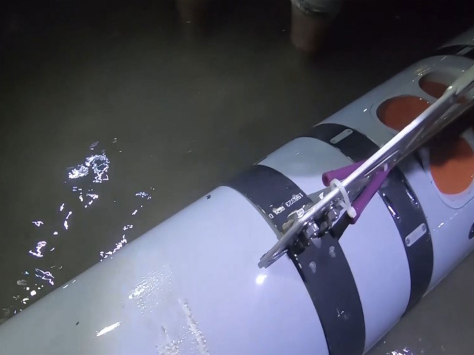 The Unmanned Autonomous Vehicle (AUV) seized as claimed by IRGC (Photo/X@Irgcspeaker)