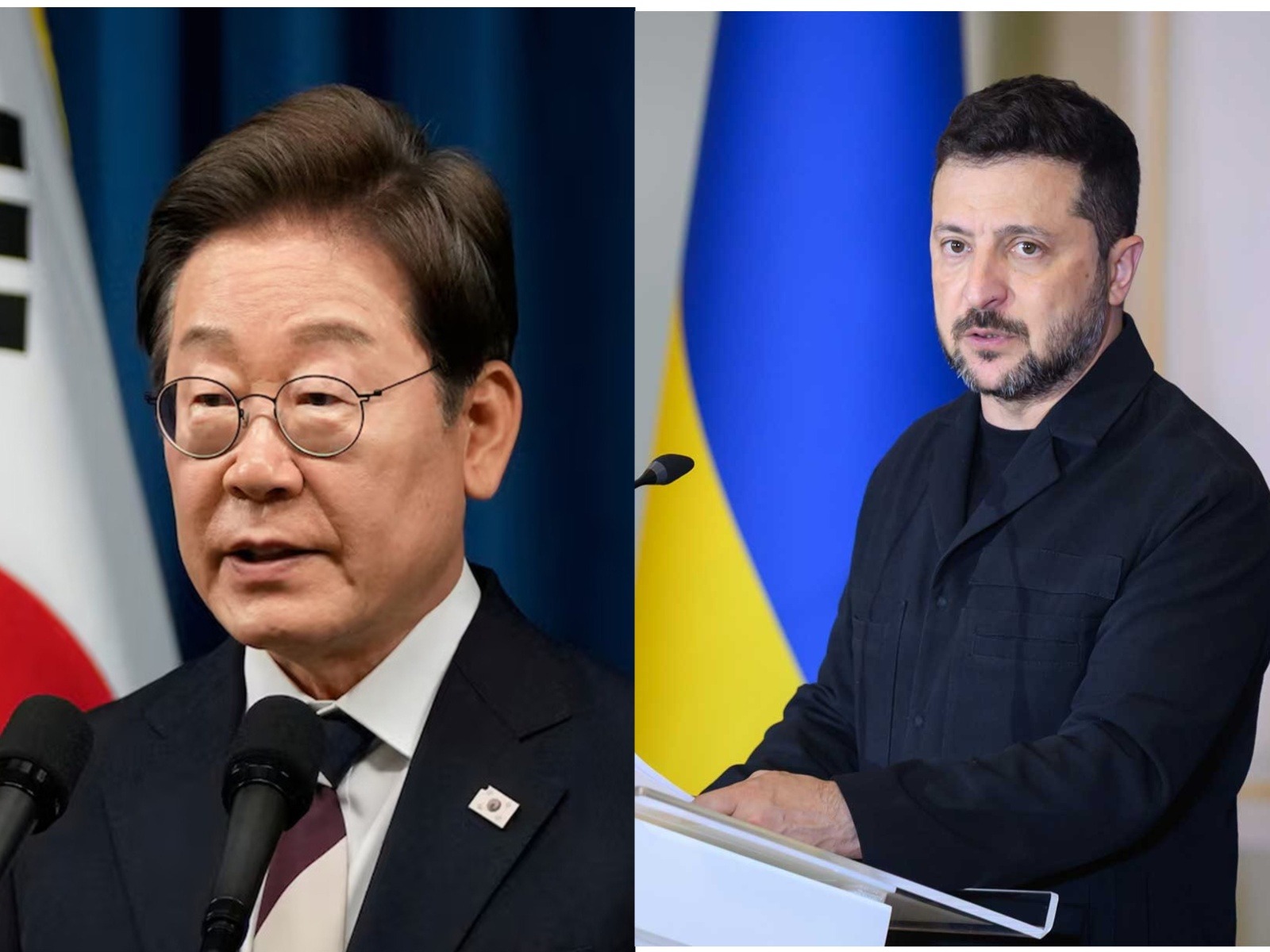  South Korean President Lee Jae Myung and Ukrainian President Volodymyr Zelenskyy (File Photo/Reuters/X/@ZelenskyyUa)