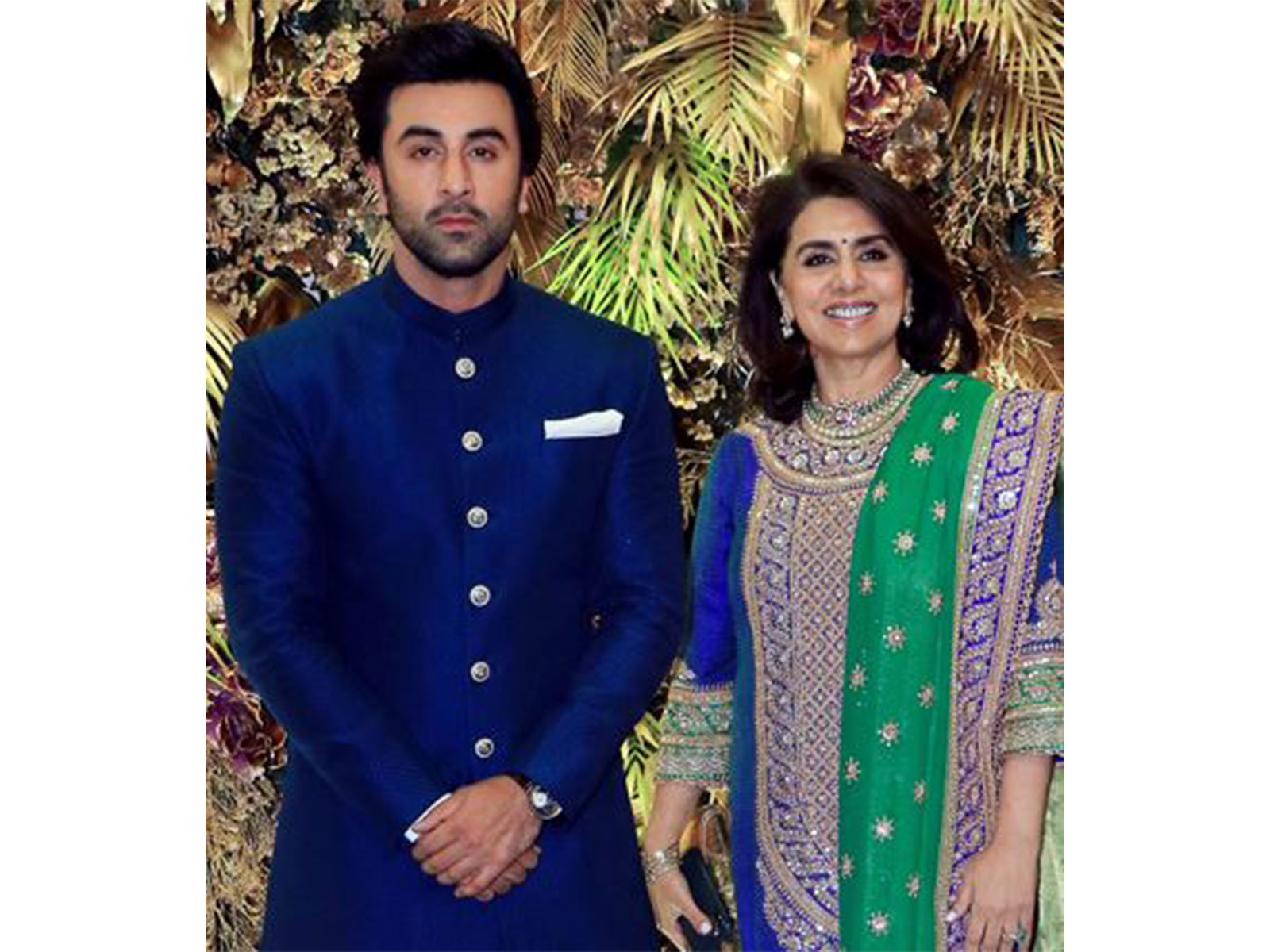 Ranbir Kapoor with mom Neetu Kapoor (Image source: ANI)