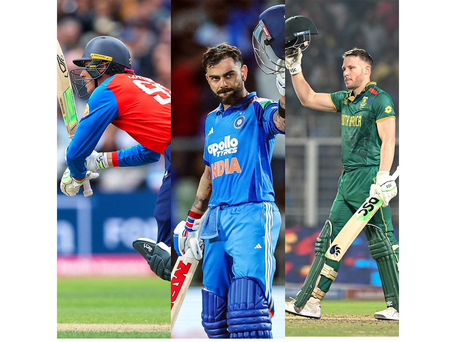 Tom Banton, Virat Kohli, David Miller. (Photo: ANI)