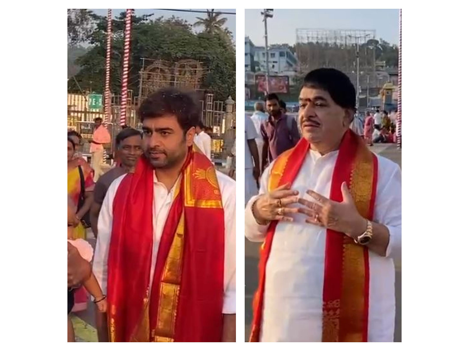 Film personalities Ambika Krishna and Nara Rohith (Image source: ANI)