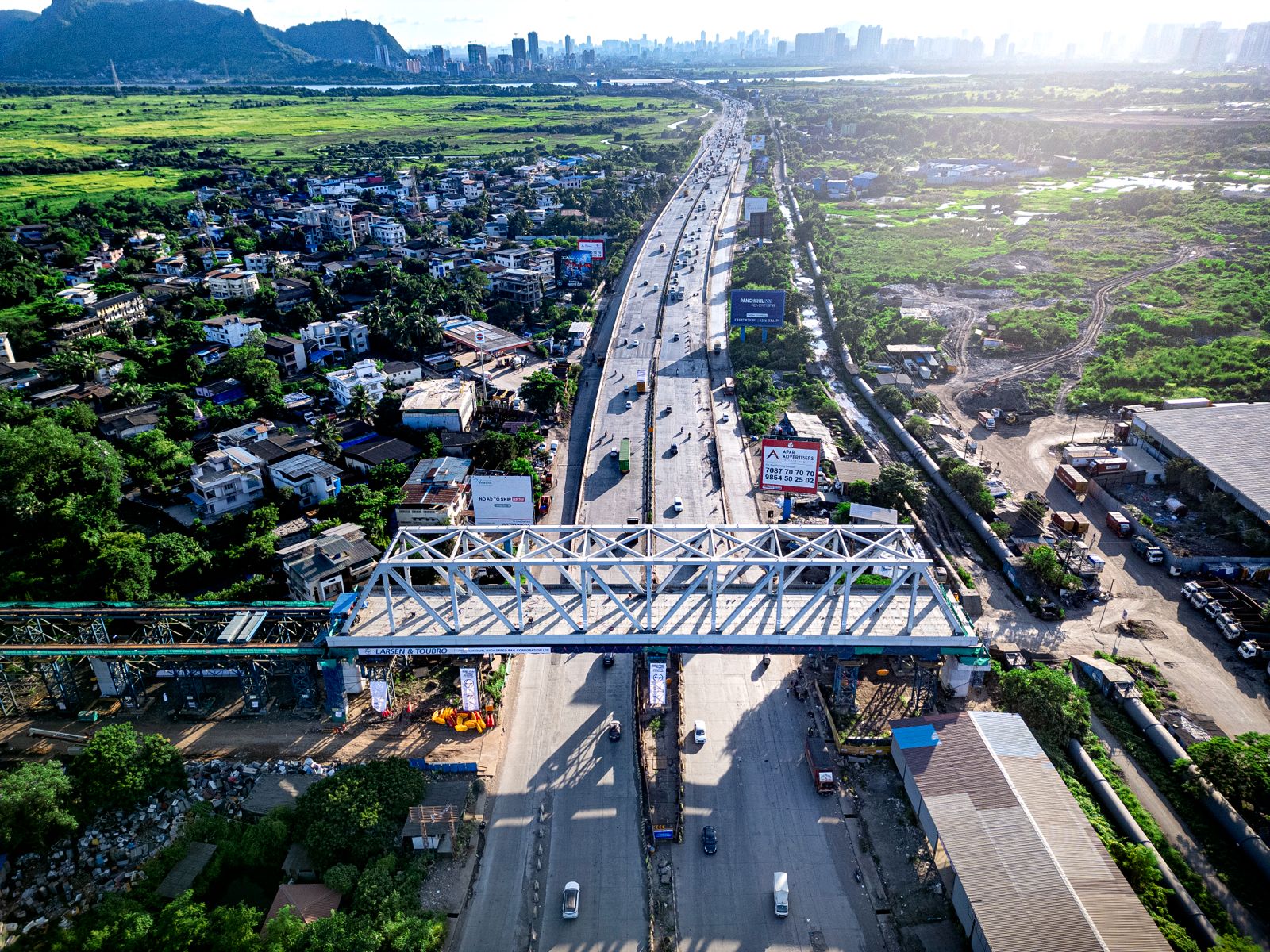 First steel bridge launched over NH-3 in Maharashtra (Photo: NHSRCL)