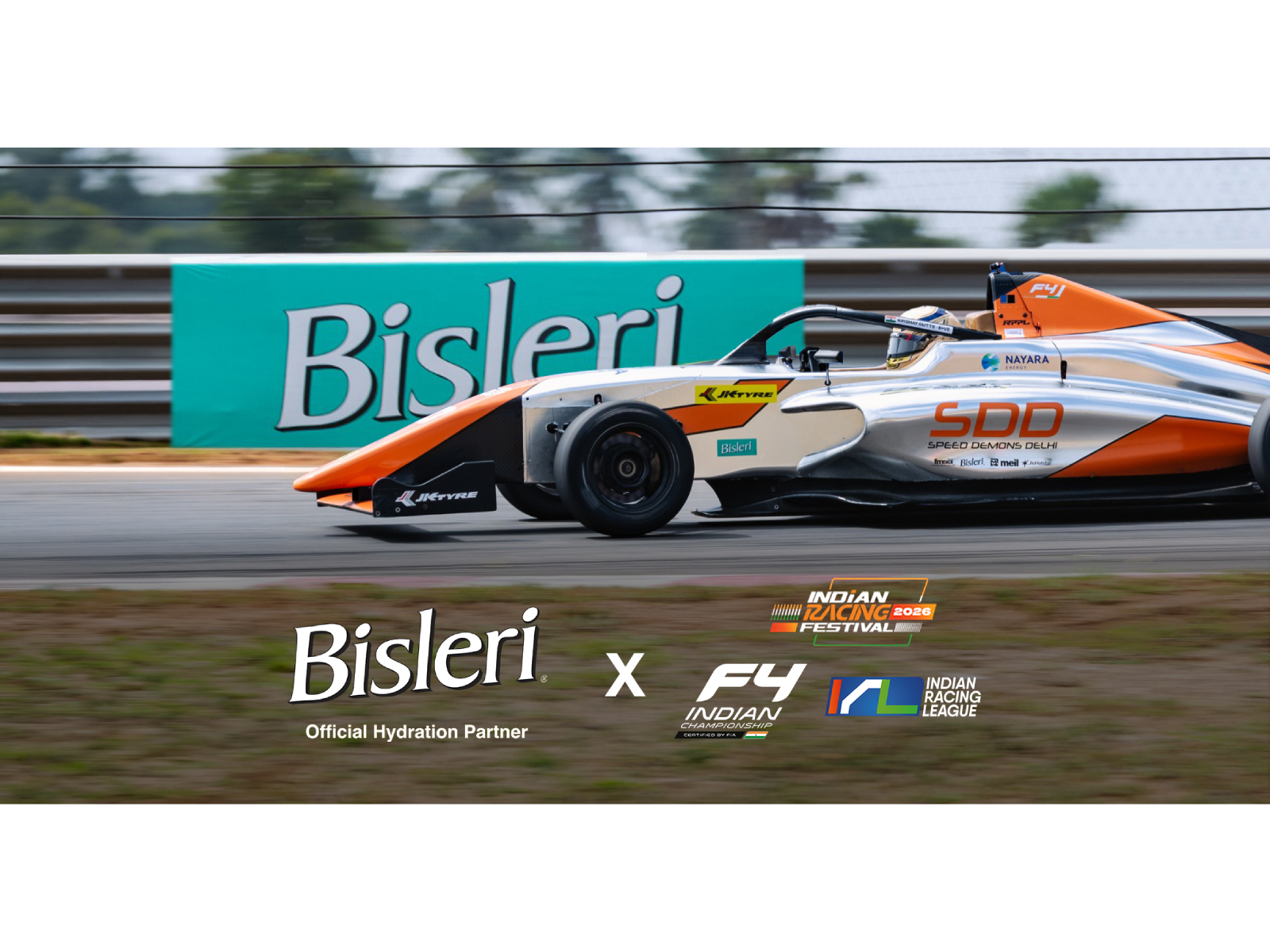 Bisleri International becomes Official Hydration Partner of F4 and the Indian Racing League