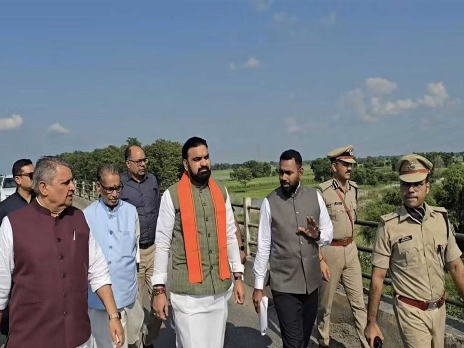 Bihar CM Samrat Choudhary conducts an aerial survey of flood-affected areas in the state (Photo/Release)