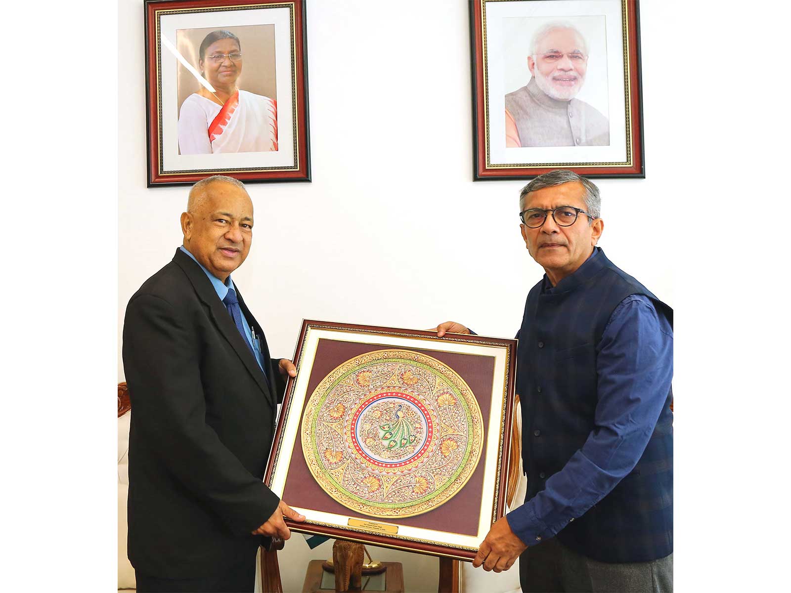 Defence Secretary Rajesh Kumar Singh and Fiji's Permanent Secretary for Defence and Veterans Affairs Mason Smith (Photo/X@SpokespersonMoD)