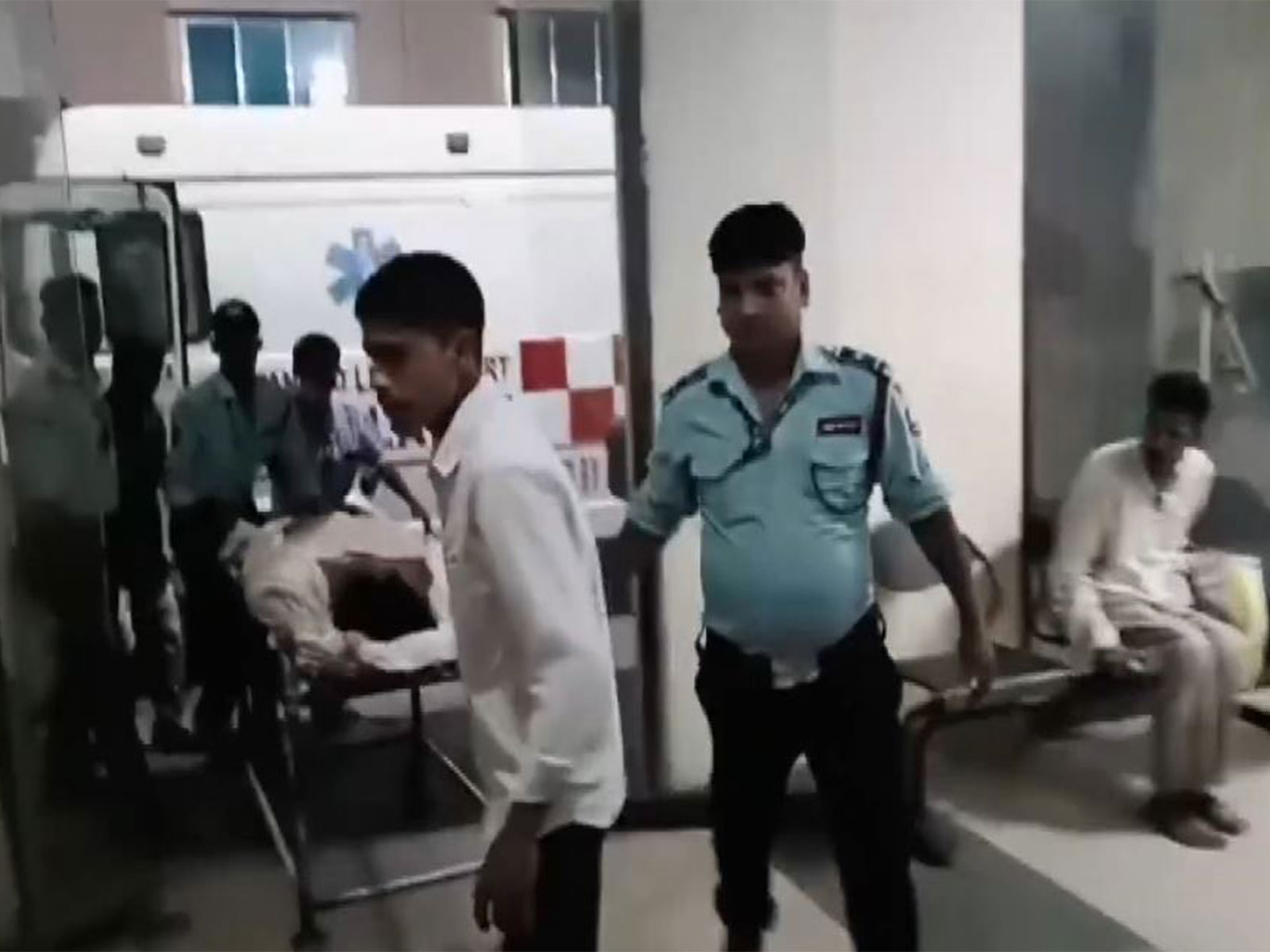 Tipra Motha candidate Khachindra Reang at GBP Hospital after he was injured in an alleged firing incident during the TTAADC Village Committee polls in Gomati district, Tripura. (Photo: ANI)