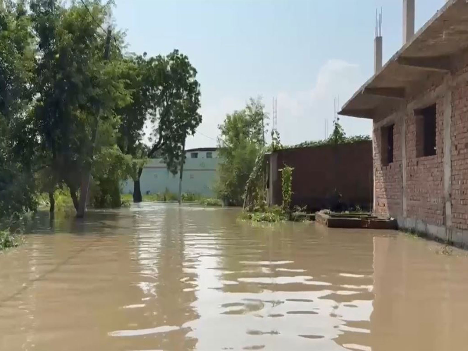 Floodwater inundates villages in Bagaha as Gandak river rises (Photo/ANI)