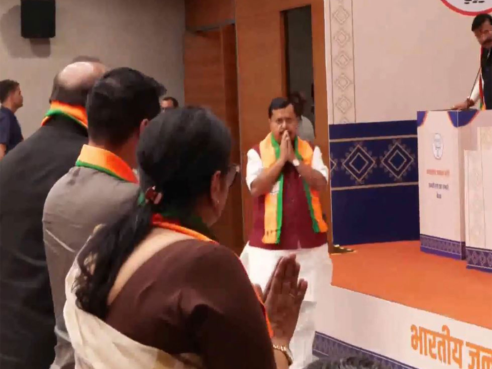 BJP National President Nitin Nabin arrives at the BJP headquarters to chair a meeting of state in-charges and co-in-charges.(Photo/ ANI)