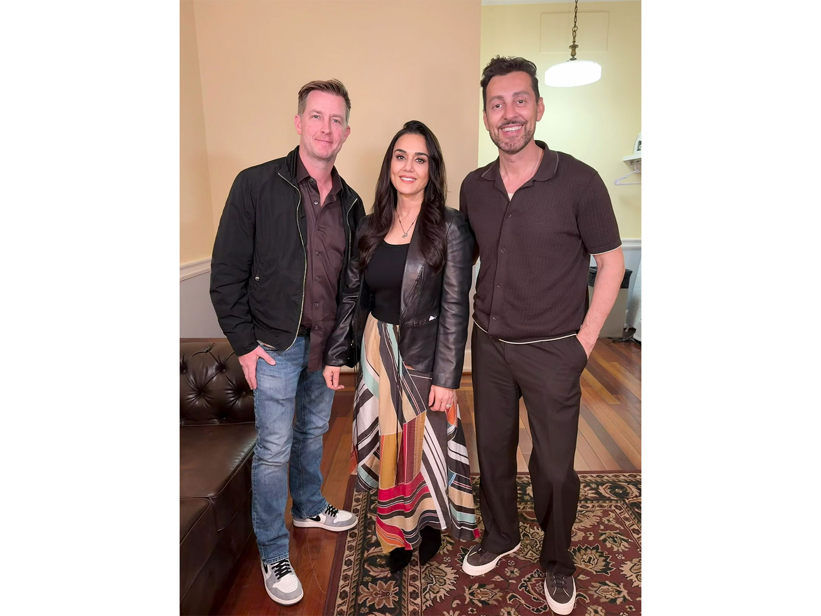 Gene Goodenough, Preity Zinta, Max Amini (Photo/Instagram@realpz)