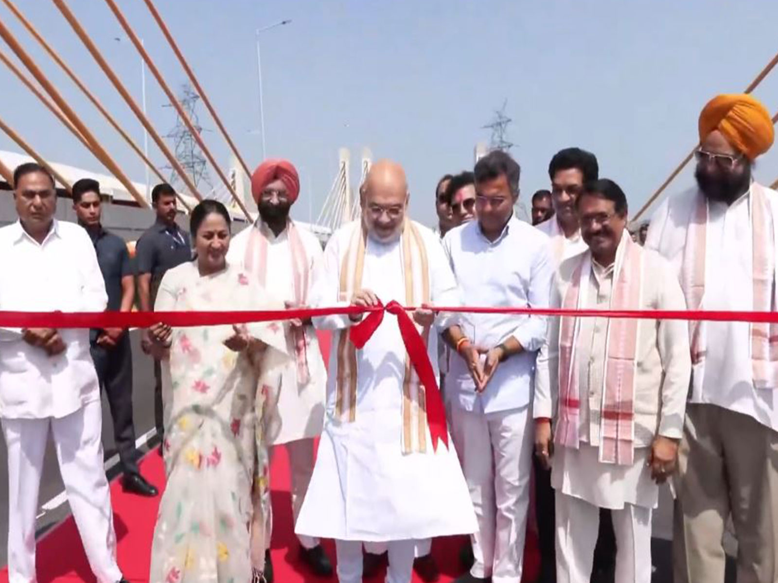 Amit Shah inaugurates Barapulla Corridor Phase III (Photo/ANI) 