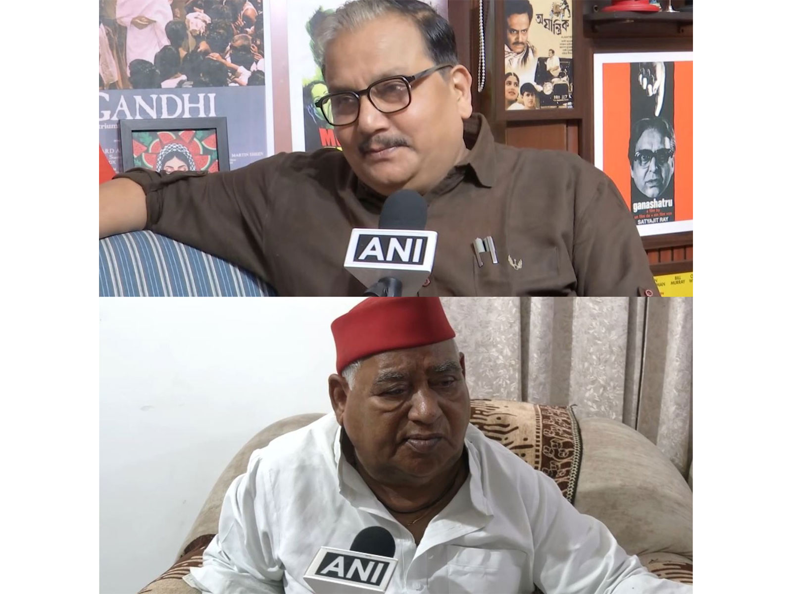 Rashtriya Janata Dal (RJD) MP Manoj Jha, Samajwadi Party (SP) MP Awadhesh Prasad (Photo/ANI)