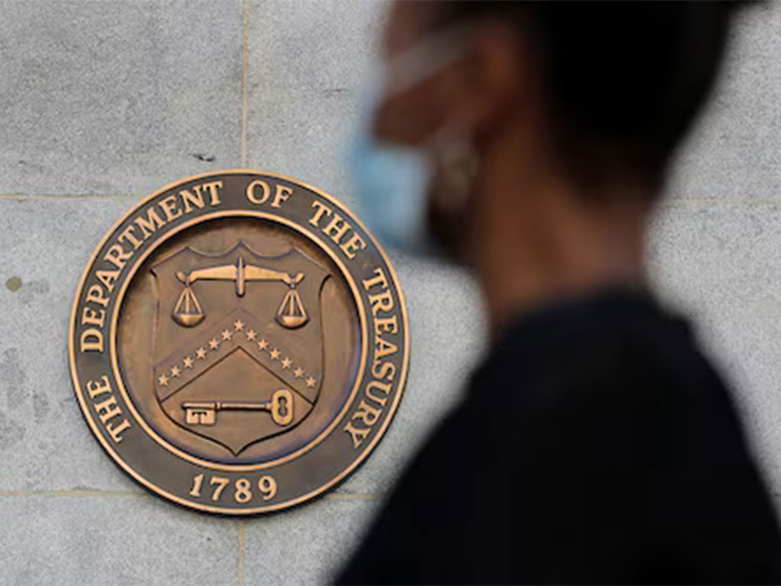 Signage is seen at the United States Department of the Treasury headquarters in Washington, DC, US. (Photo/Reuters)