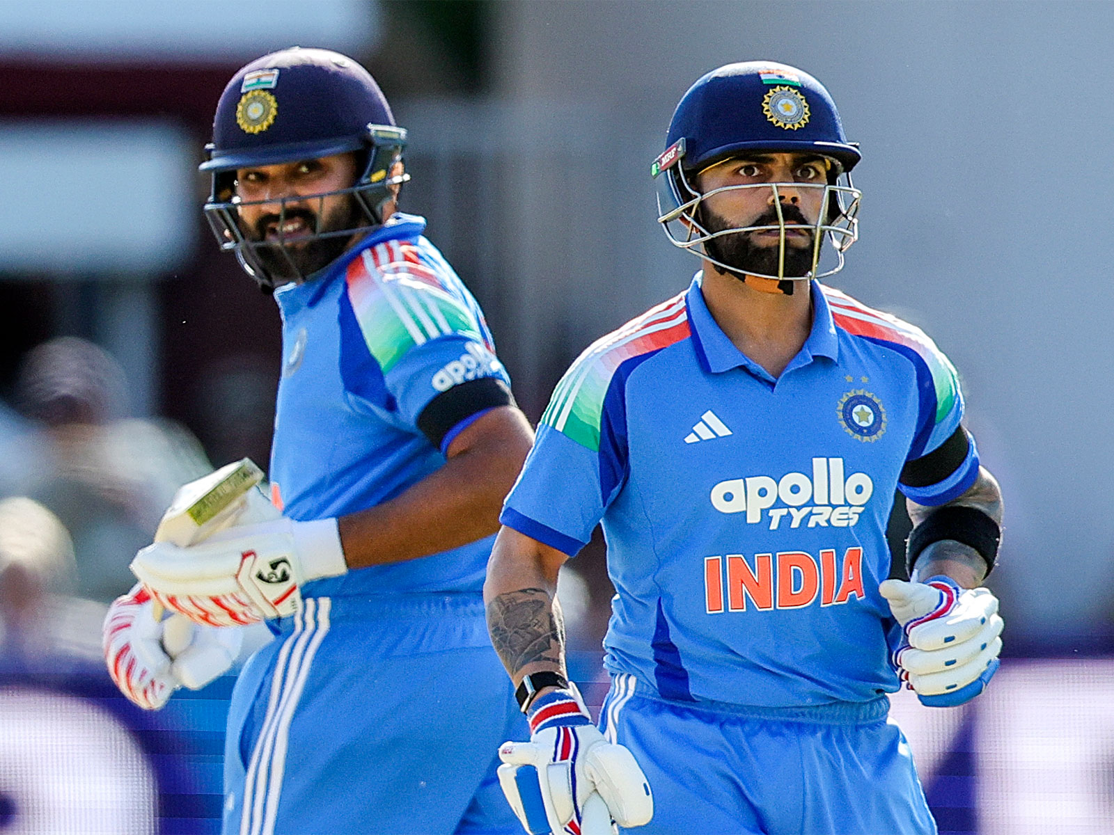 Rohit Sharma (L) and Virat Kohli. (Photo: ANI)