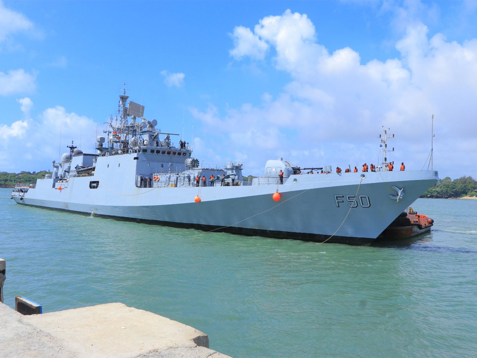 INS Tarkash arrives in Mombasa Port for Operational Turnaround (Photo/X@IndiainKenya)