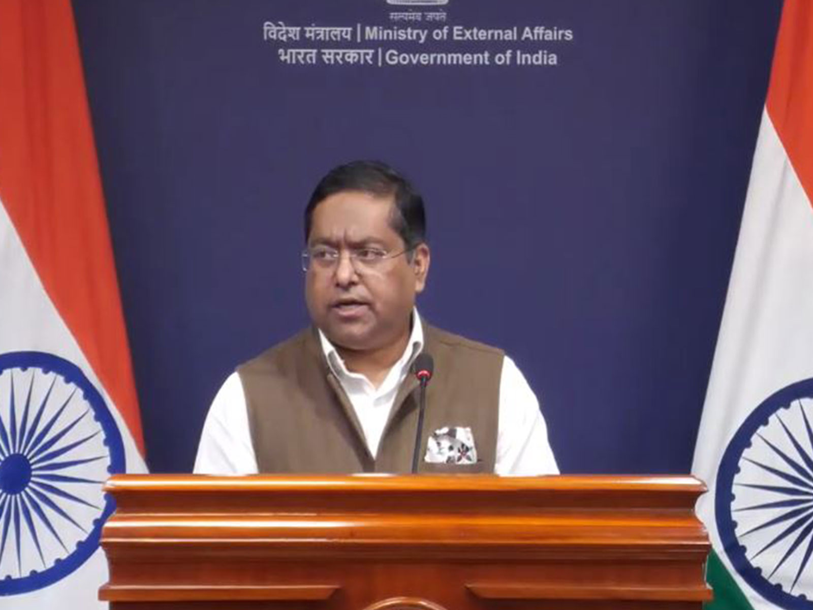 Ministry of External Affairs Spokesperson Randhir Jaiswal (Photo/Youtube@MEAIndia)