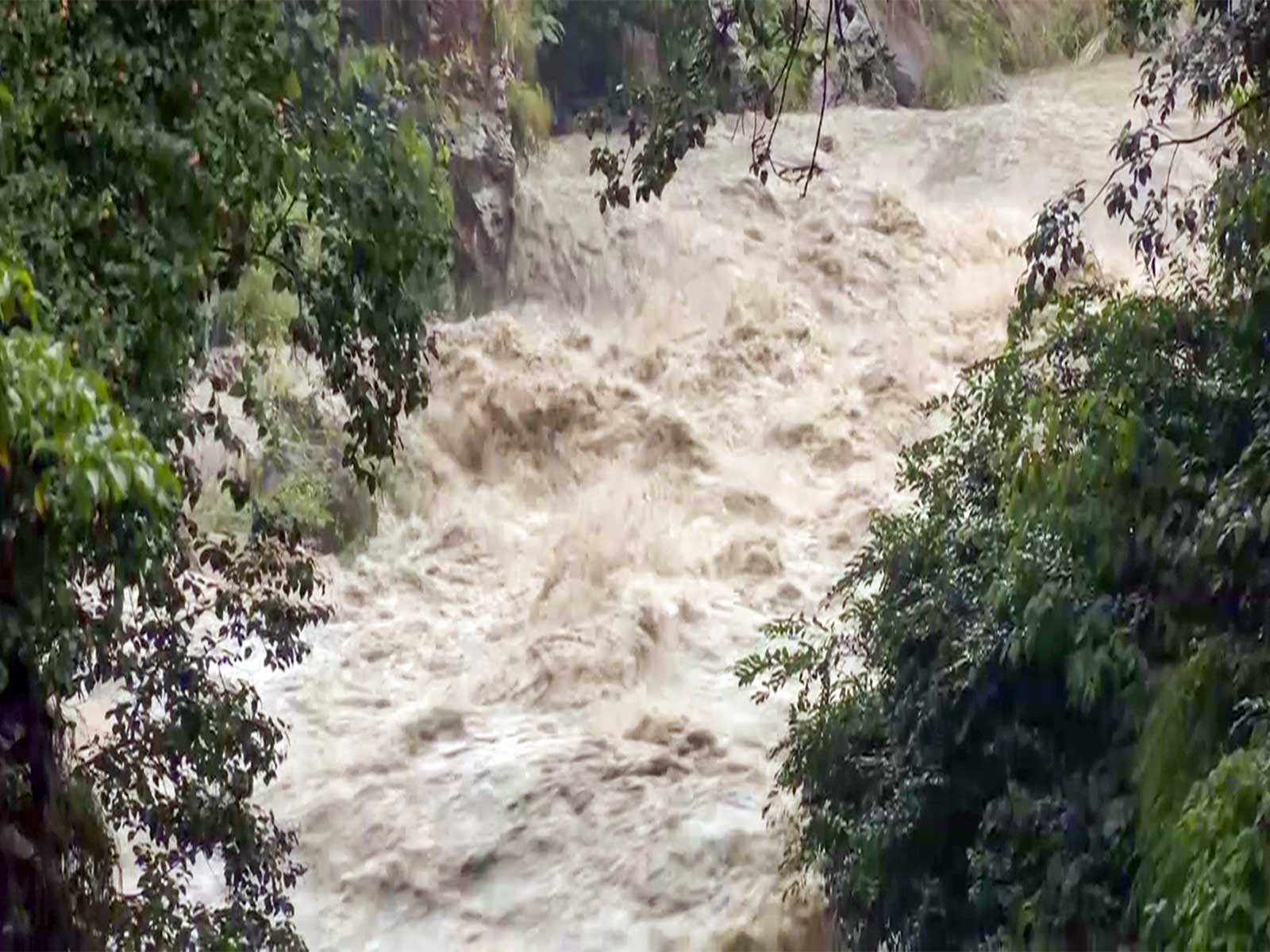 Raging river overflows furiously amid flash flood alerts in Kathmandu (File Photo/ANI)
