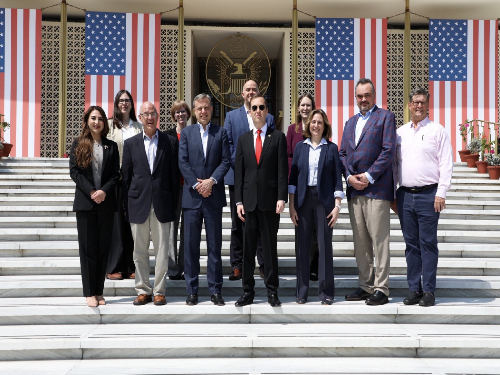 US Ambassador Sergio Gor along with all SCA Ambassadors (Photo/X@USAmbIndia)