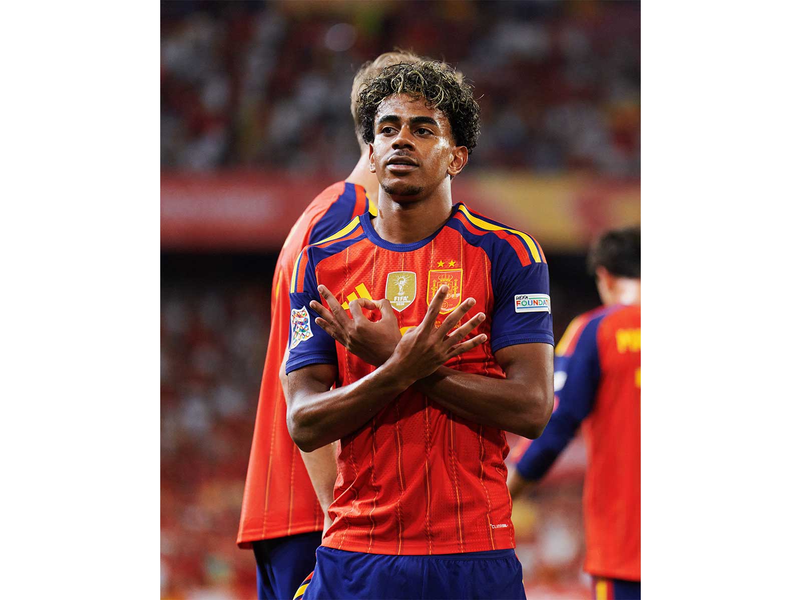 Lamine Yamal celebrating (Photo: @SEFutbol X)