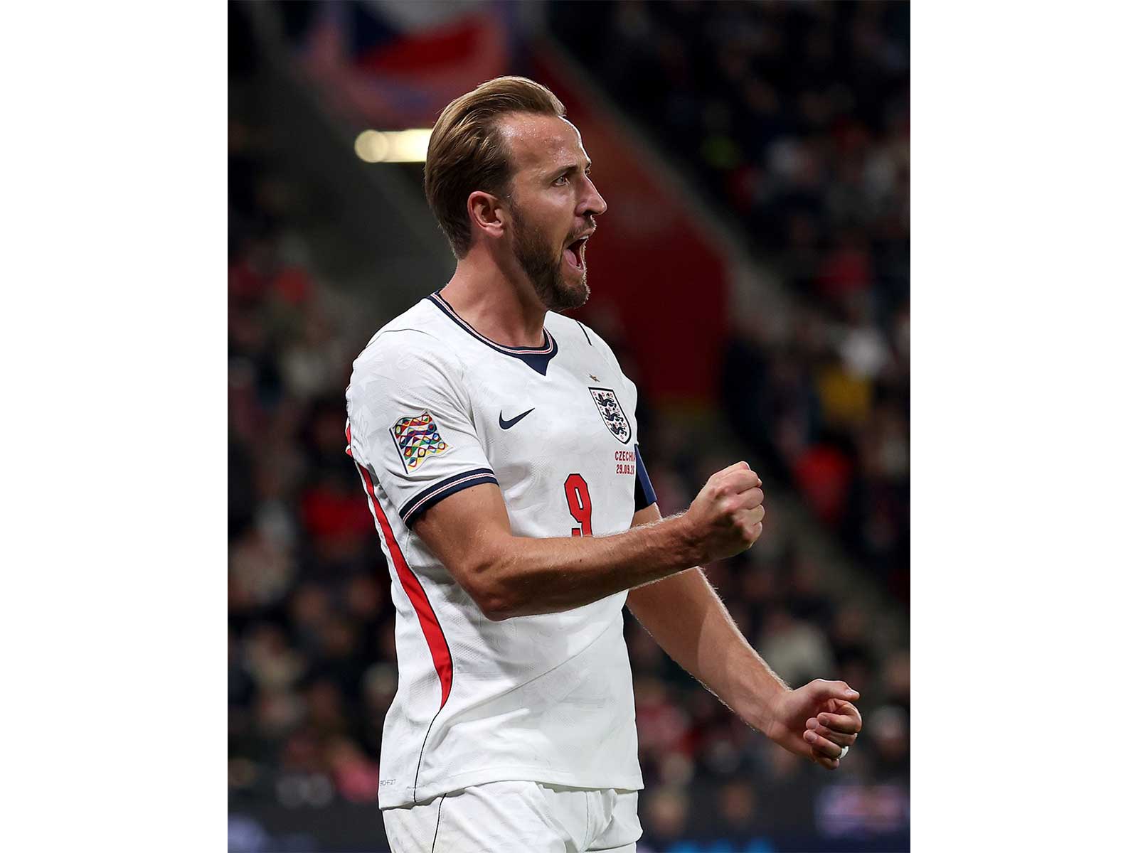 Harry Kane celebrates his goal (Photo: @England X)