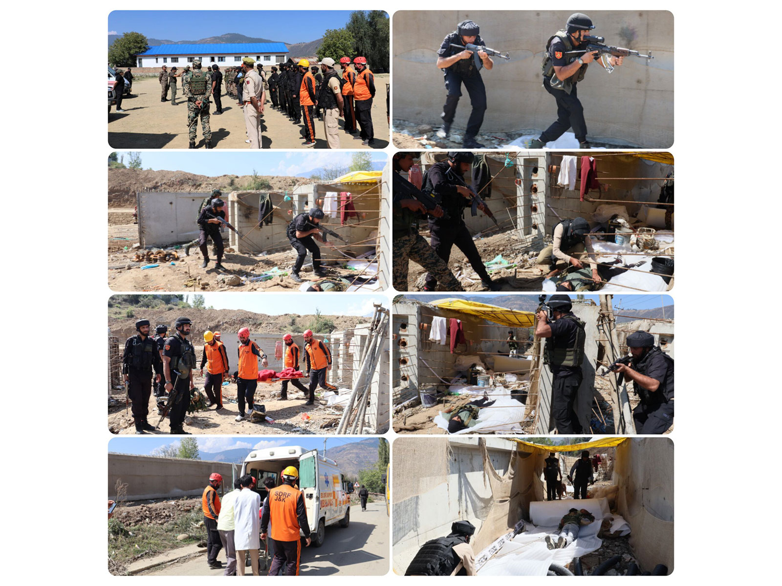TII Naka Response Rehearsal conducted by Baramulla Police on Baramulla–Chandoosa Road (Photo/ @BaramullaPolice)