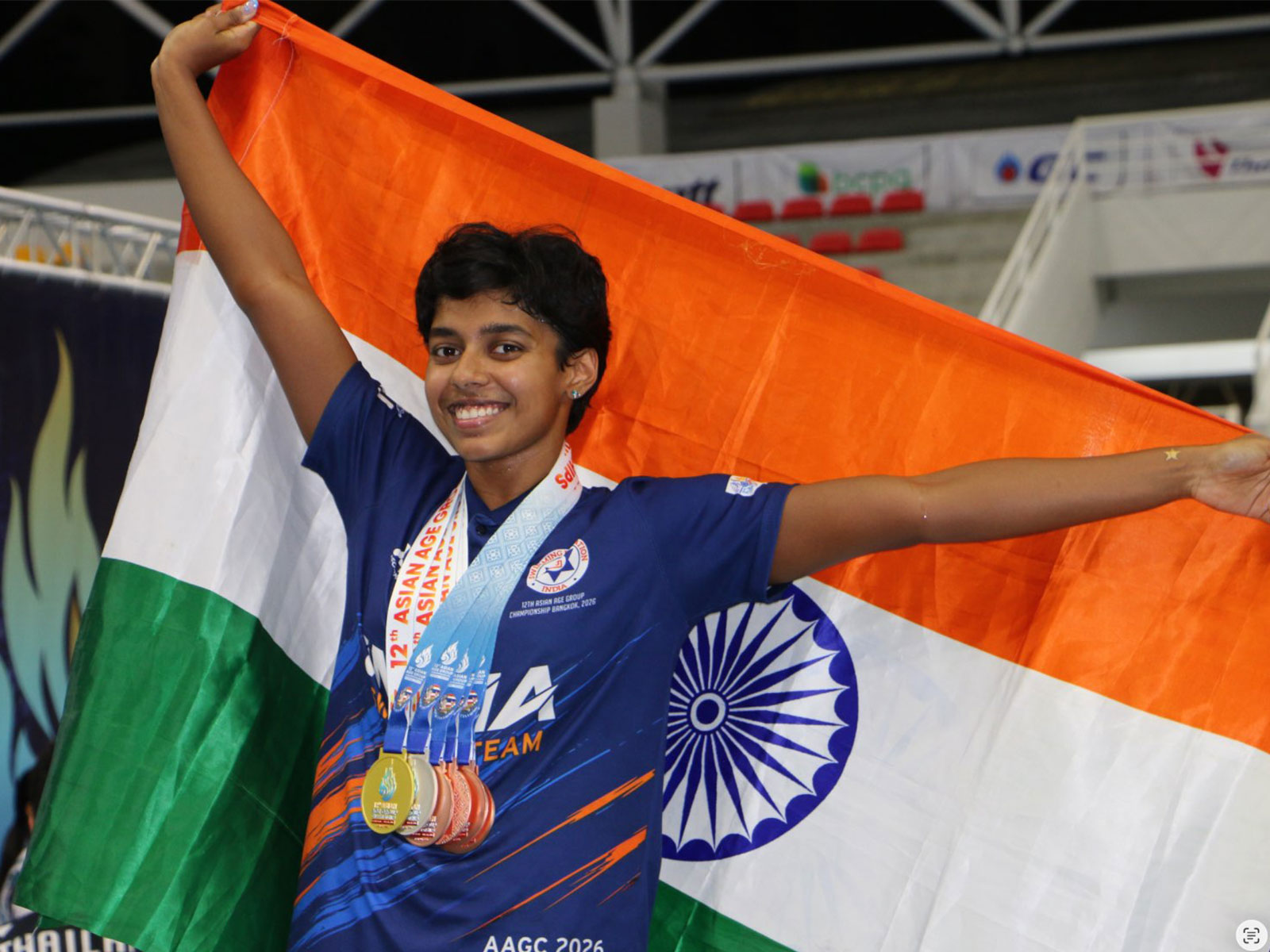 Bajaj Finserv Ltd. backs young swimming talent Dhinidhi Desinghu
