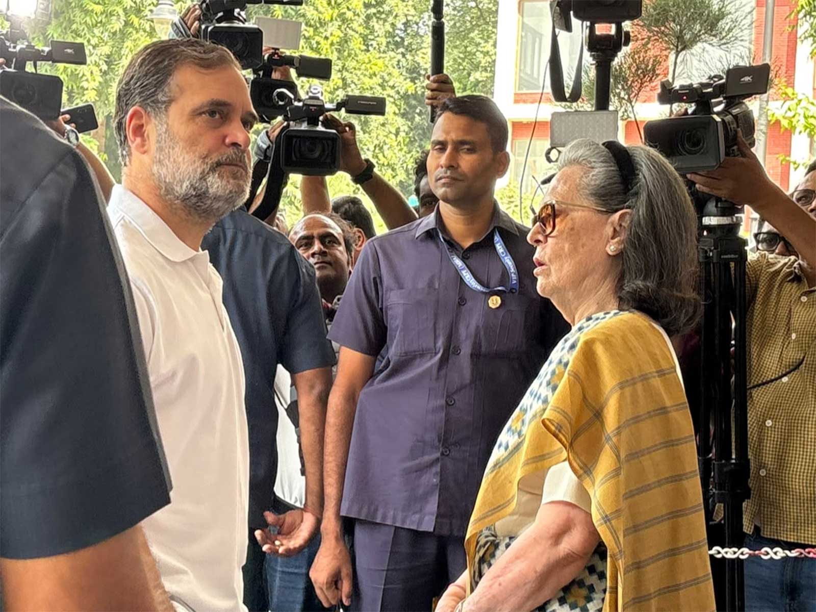 Leader of Opposition in Lok Sabha Rahul Gandhi and Congress leader Sonia Gandhi (Photo/ANI)